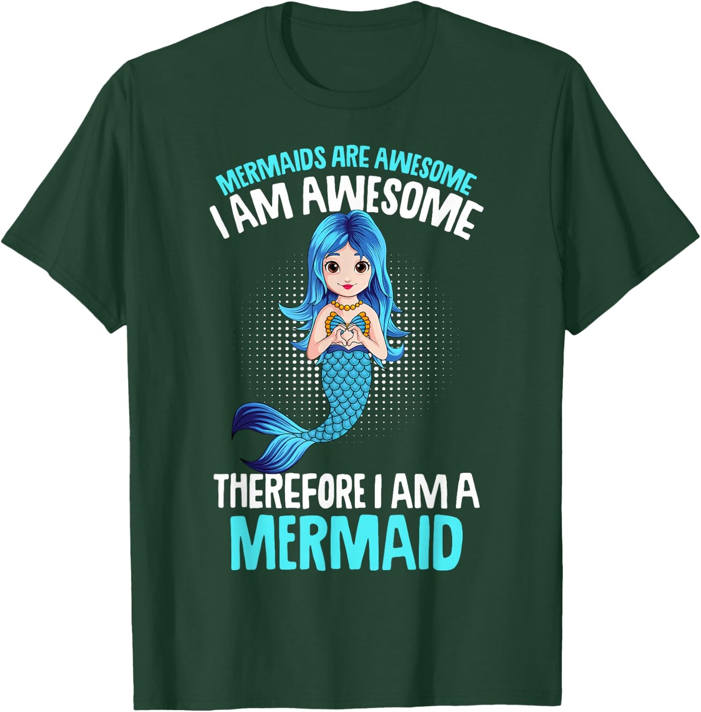 Mermaid Girls Women Kids T-Shirt - T-Shirt | Forest