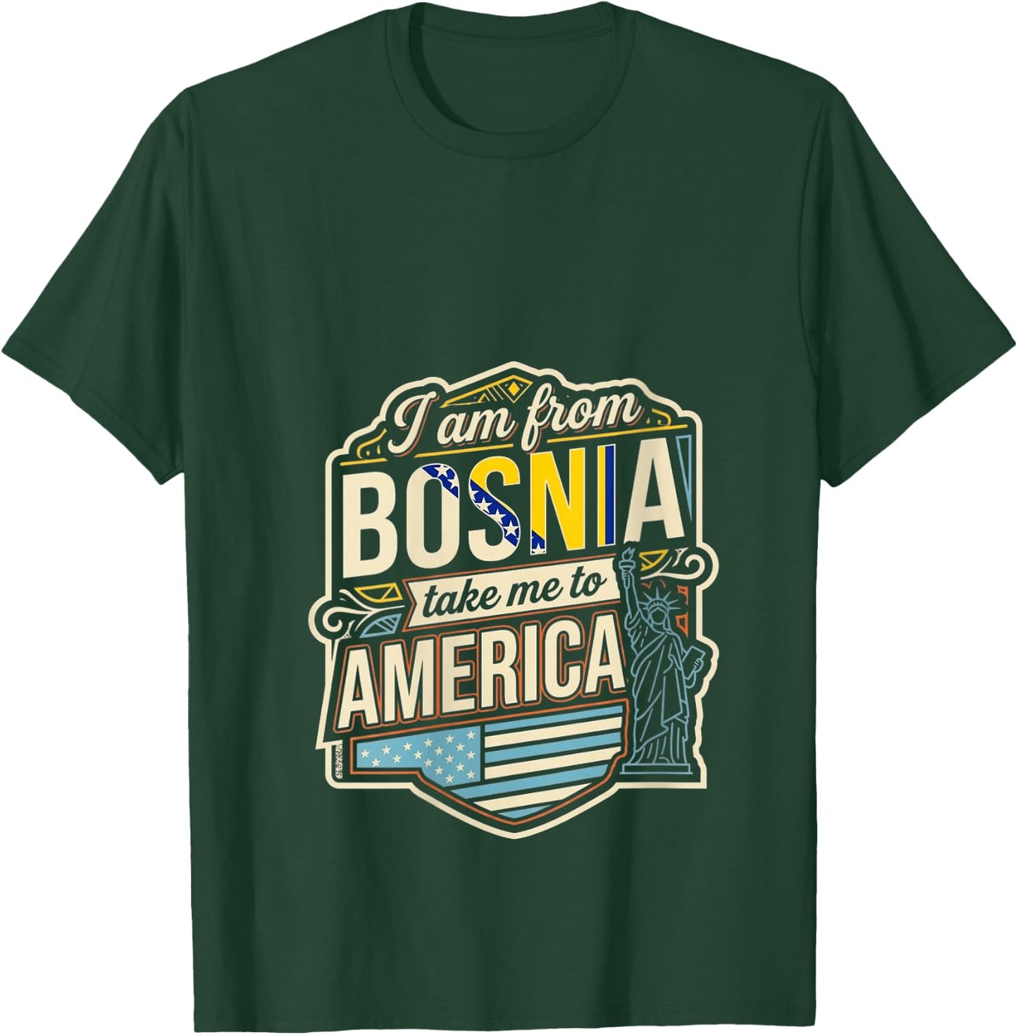 Women's I Am from Bosnia Take Me to America V-Neck T-Shirt - T-Shirt | Forest