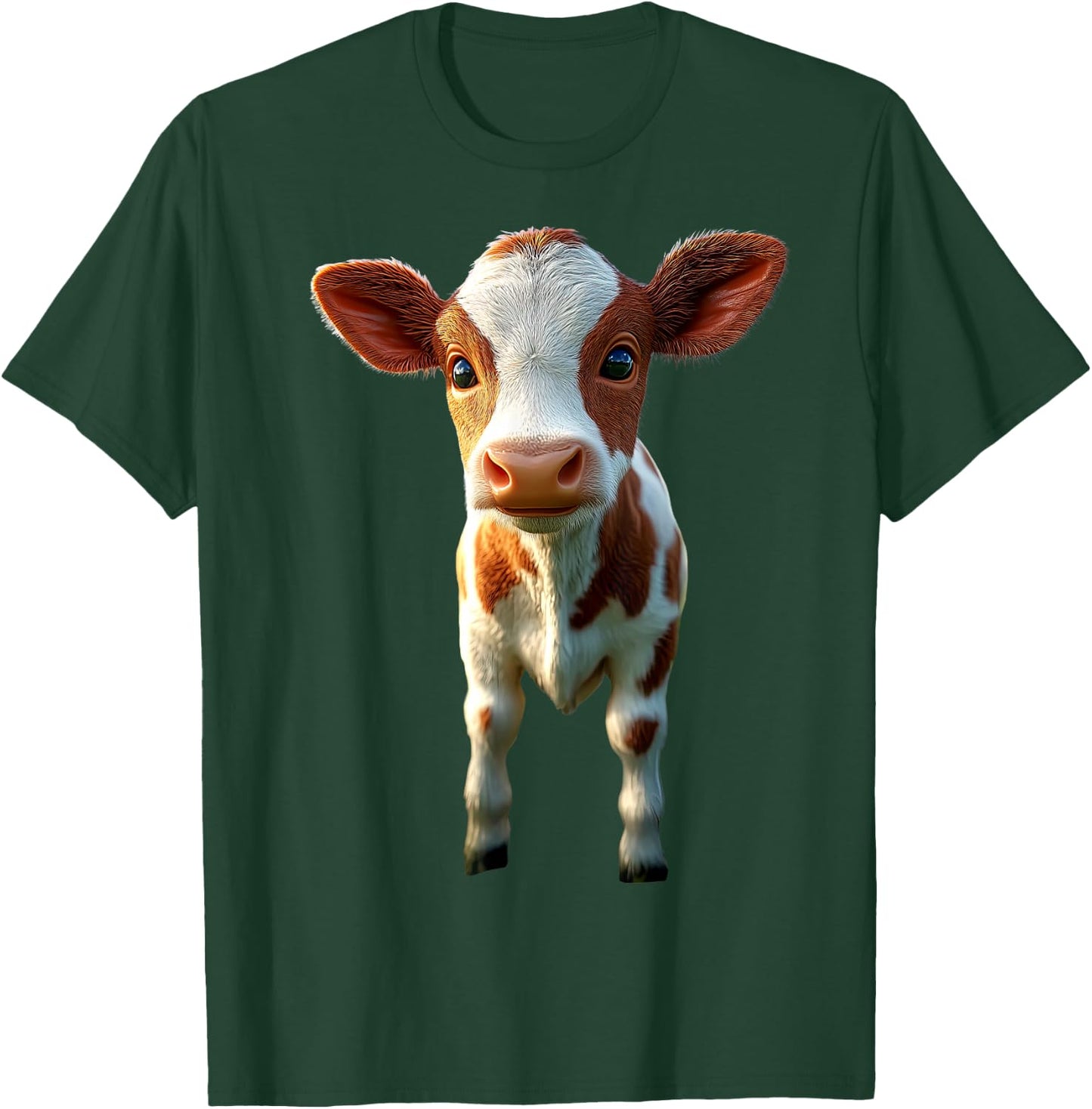 Cow Cattle Farmer Milk Vegan Calf Cows Farm Cute Cow T-Shirt - T-Shirt | Forest