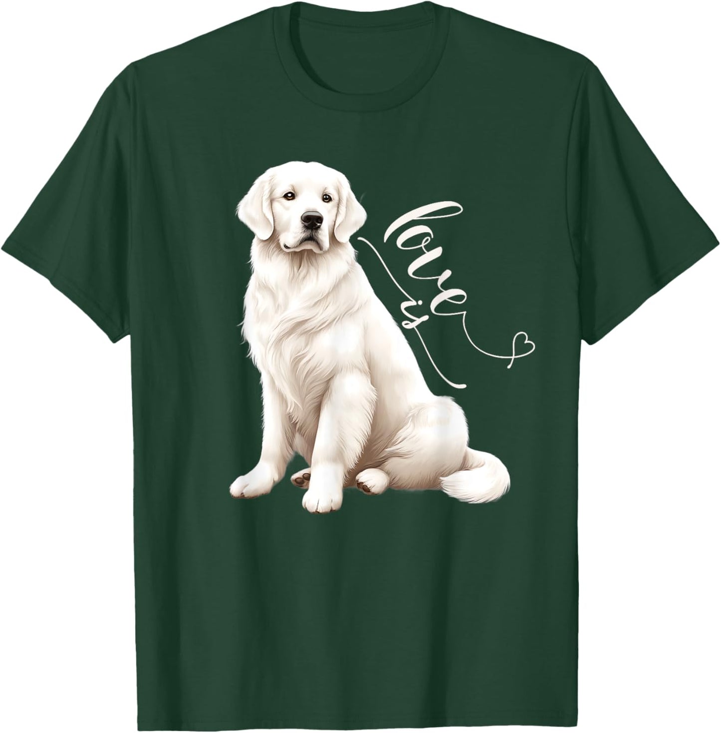 English Cream Golden Retriever Gifts, Cute White Puppy Love T-Shirt - T-Shirt | Forest