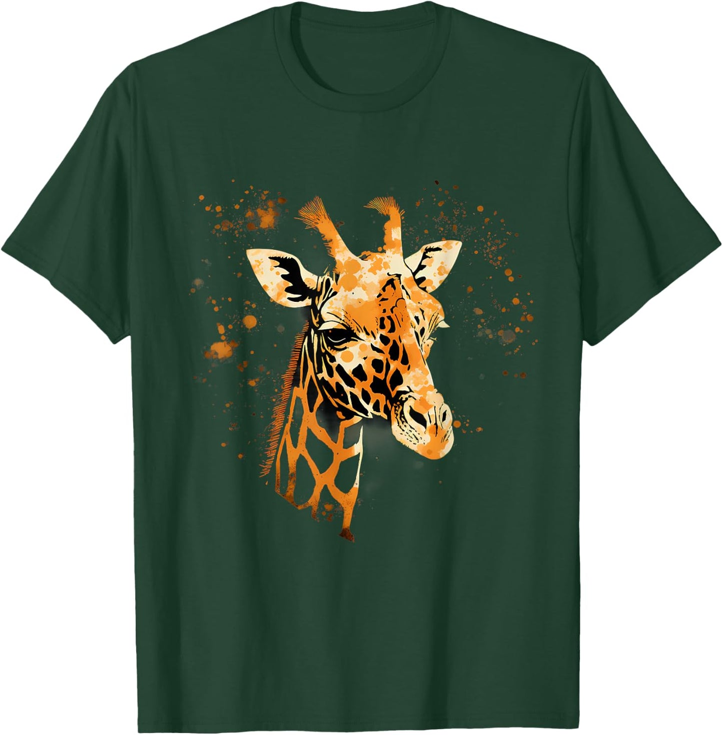 Giraffe, Tierporträt, Nature Splash, Kunstwerk Savanne T-Shirt - T-Shirt | Forest