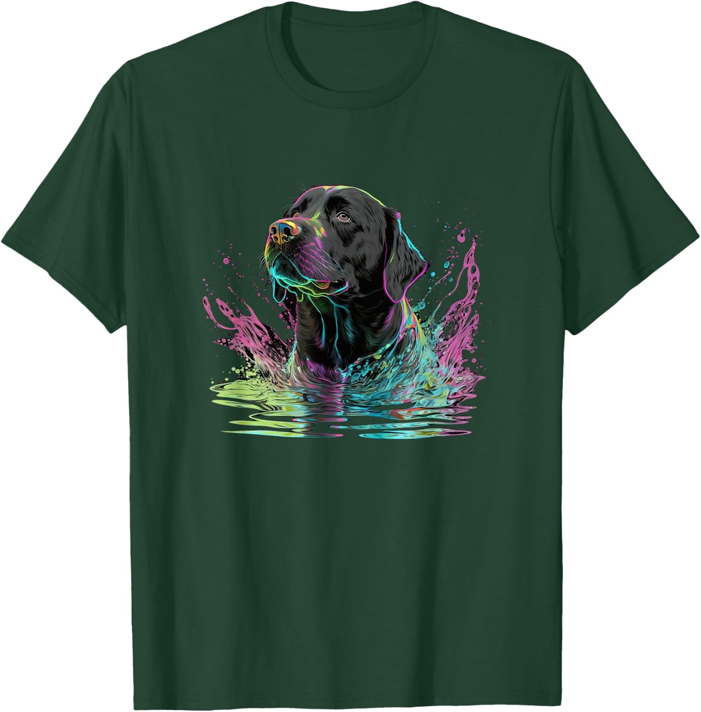 Cute Black Lab Black Labrador Retriever Puppy Dog Mom Animal Women Girls Kids T-Shirt - T-Shirt | Forest