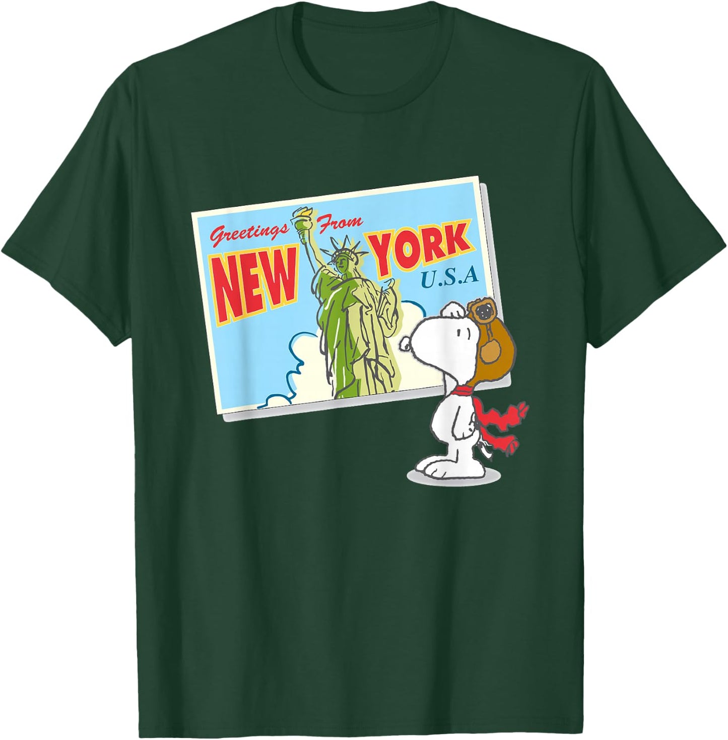 Peanuts Snoopy Carte postale New York T-Shirt - T-Shirt | Forest
