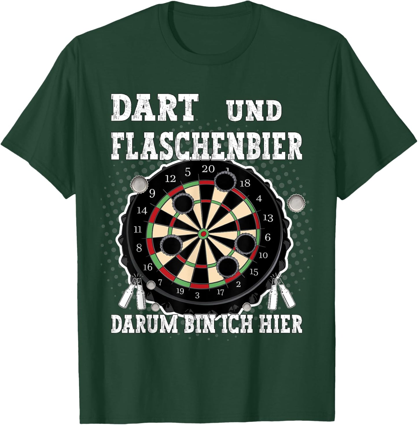 Dart Darts Dart Player Funny Motif , black T-Shirt - T-Shirt | Forest