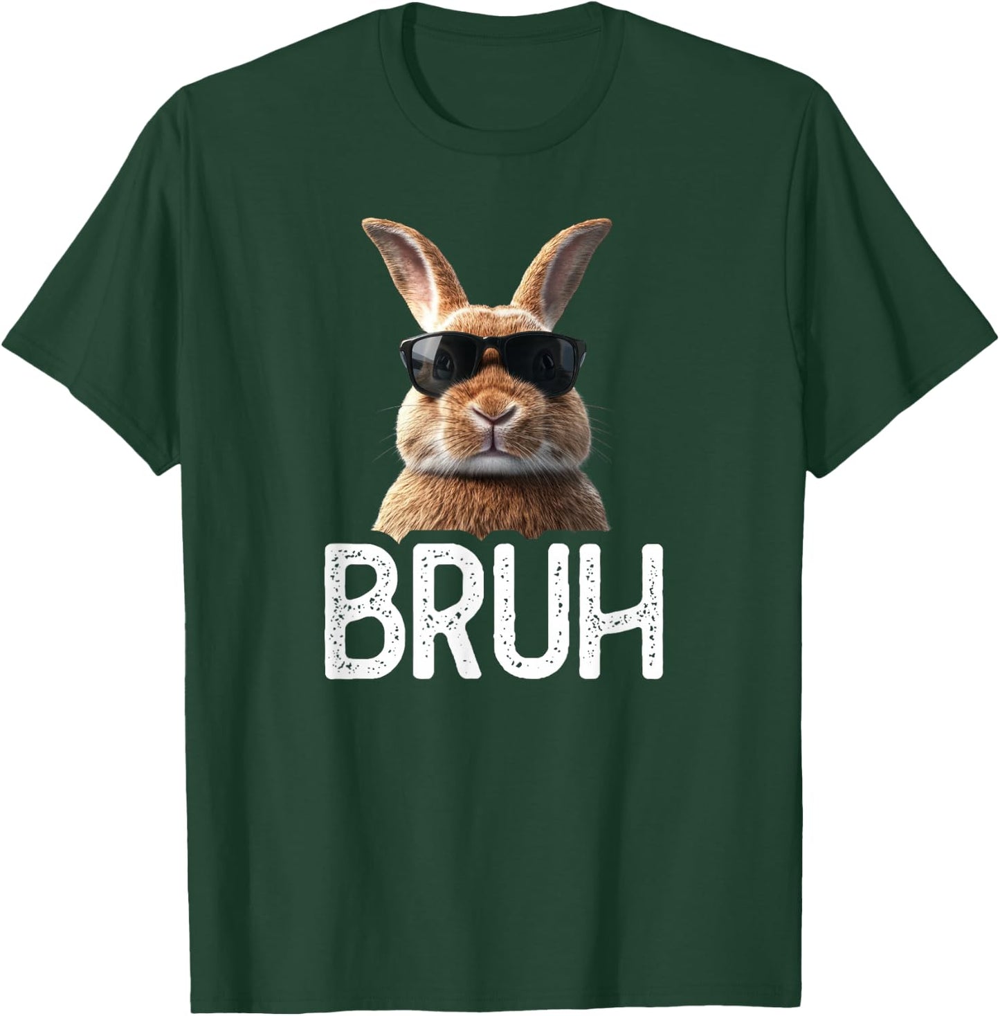 Bruh Rabbit | Funny Rabbit Lover | Easter Meme T-Shirt - T-Shirt | Forest