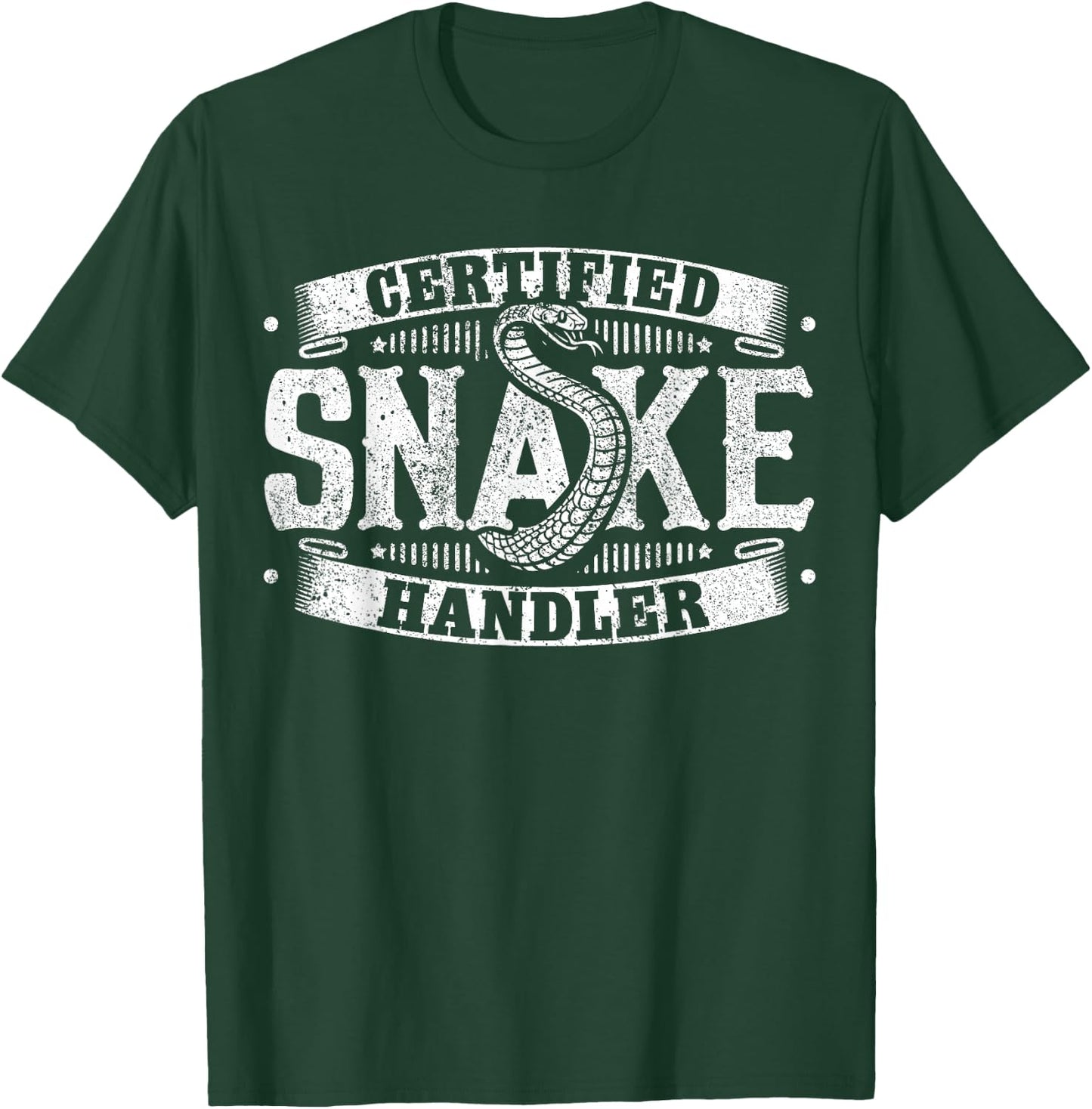 Certified Snake Handler - Snake T-Shirt - T-Shirt | Forest