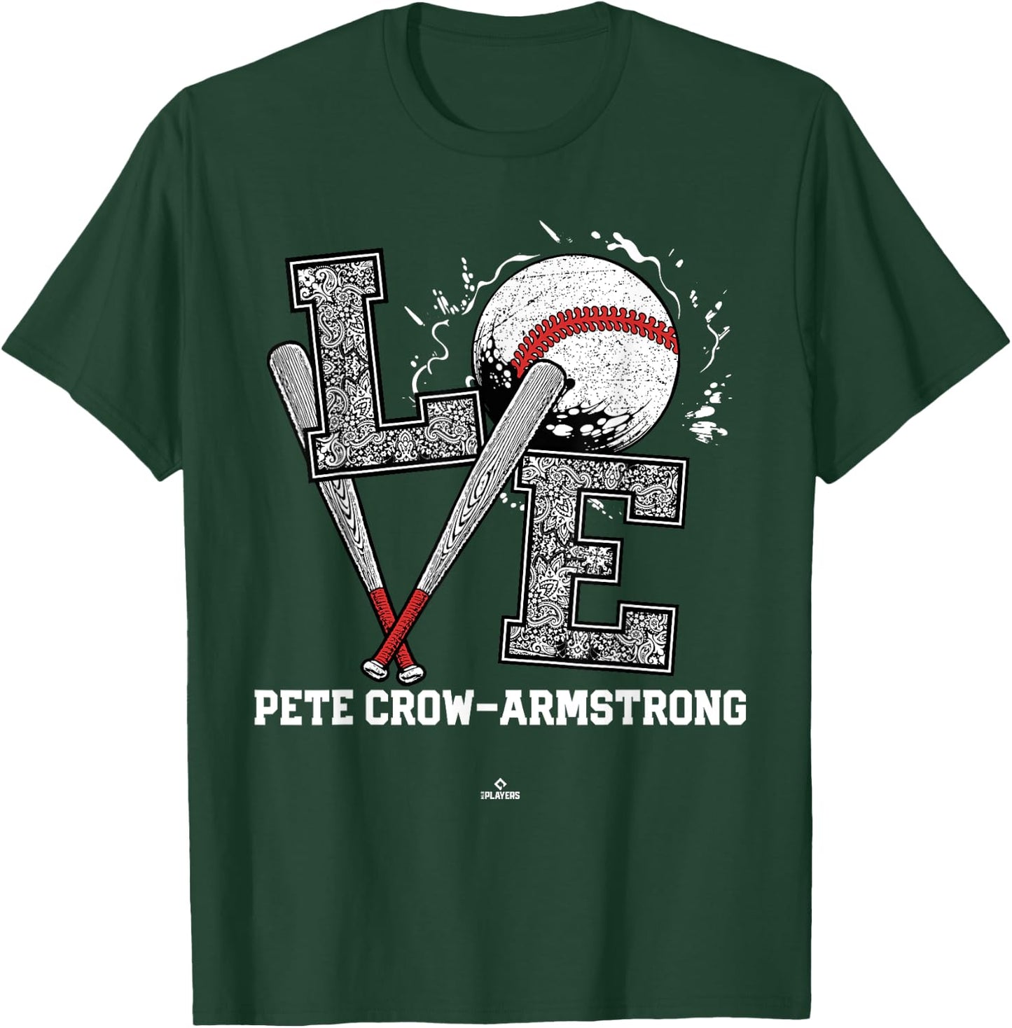 Distressed Baseball Love Pete Crow-Armstrong Chicago T-Shirt - T-Shirt | Forest