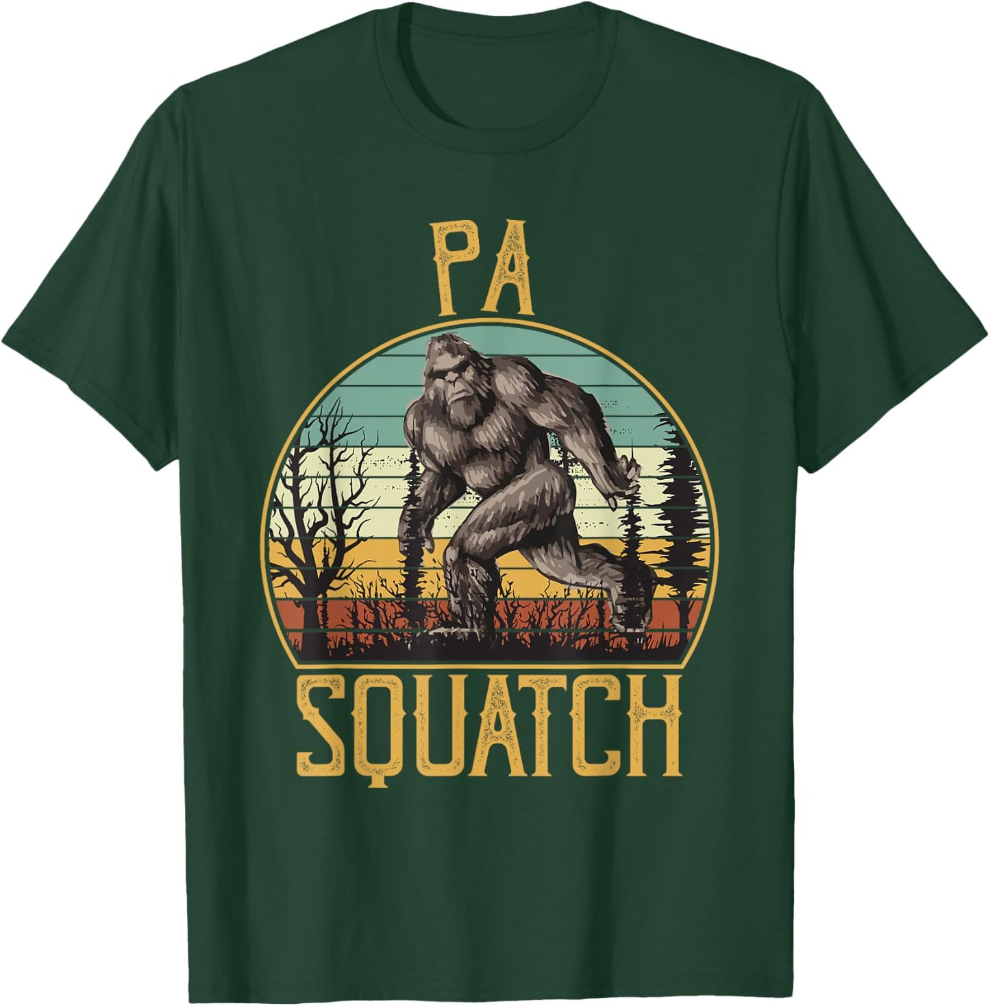 Pa Squatch Bigfoot Grandpa Sasquatch Family Matching T-Shirt - T-Shirt | Forest
