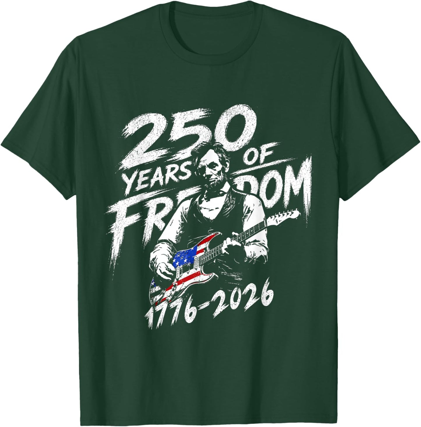 Vintage Abraham Lincoln Abe Lincoln Playing Guitar 250 Years T-Shirt - T-Shirt | Forest