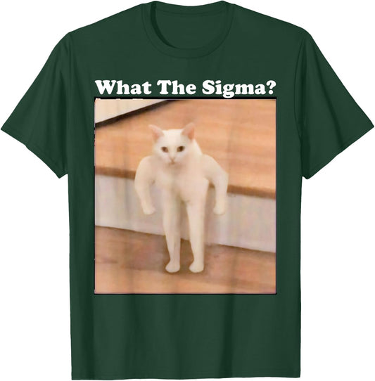 What Sigma Meme Cat Meme Internet Memes Funny Meme Gen Z Pun T-Shirt - T-Shirt | Forest