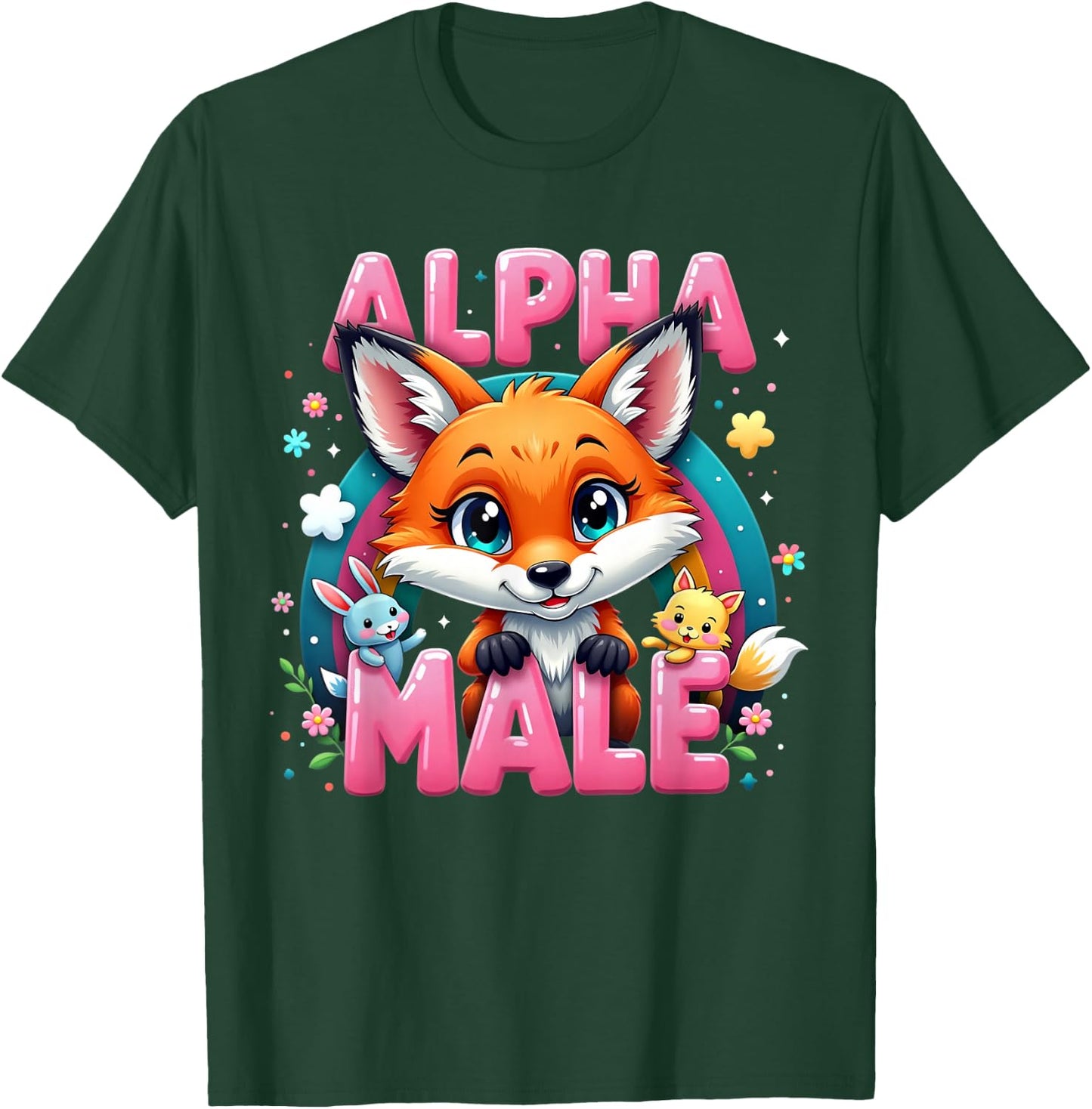 Fox Alpha Cute Foxes Meme Male Humor or Women T-Shirt - T-Shirt | Forest
