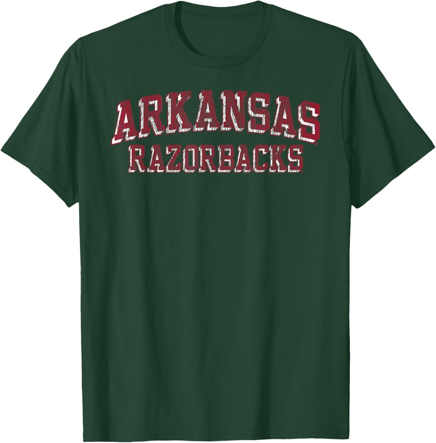 Arkansas Razorbacks Retro Arch Black Officially Licensed T-Shirt - T-Shirt | Forest