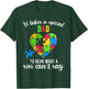 Fun Heart Puzzle Shirts, Dad Autism Awareness Family Support T-Shirt - T-Shirt | Forest