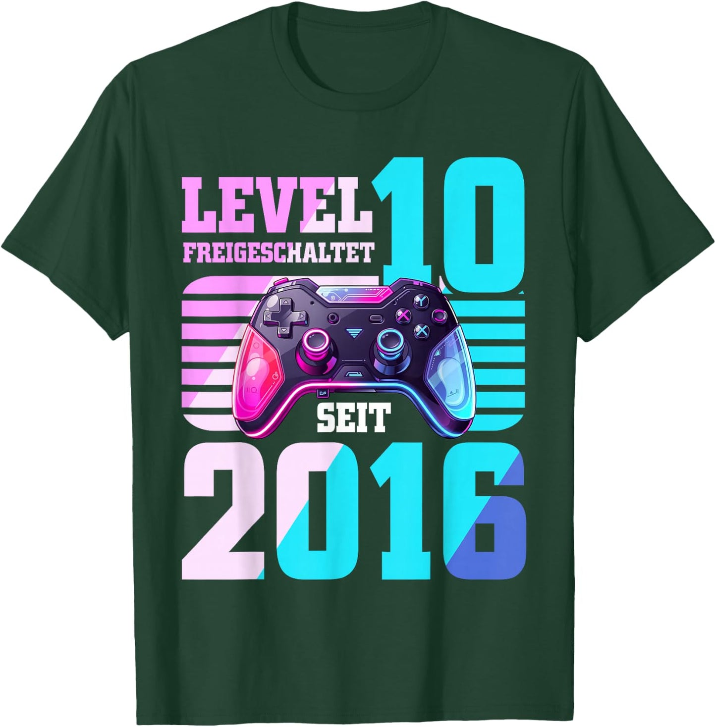 10. Geburtstag Junge Mädchen 2016 Gaming Level 10 Jahre T-Shirt - T-Shirt | Forest