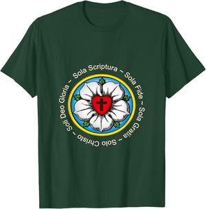 Luther Rose Lutherische Reformation Geschenk T-Shirt - T-Shirt | Forest