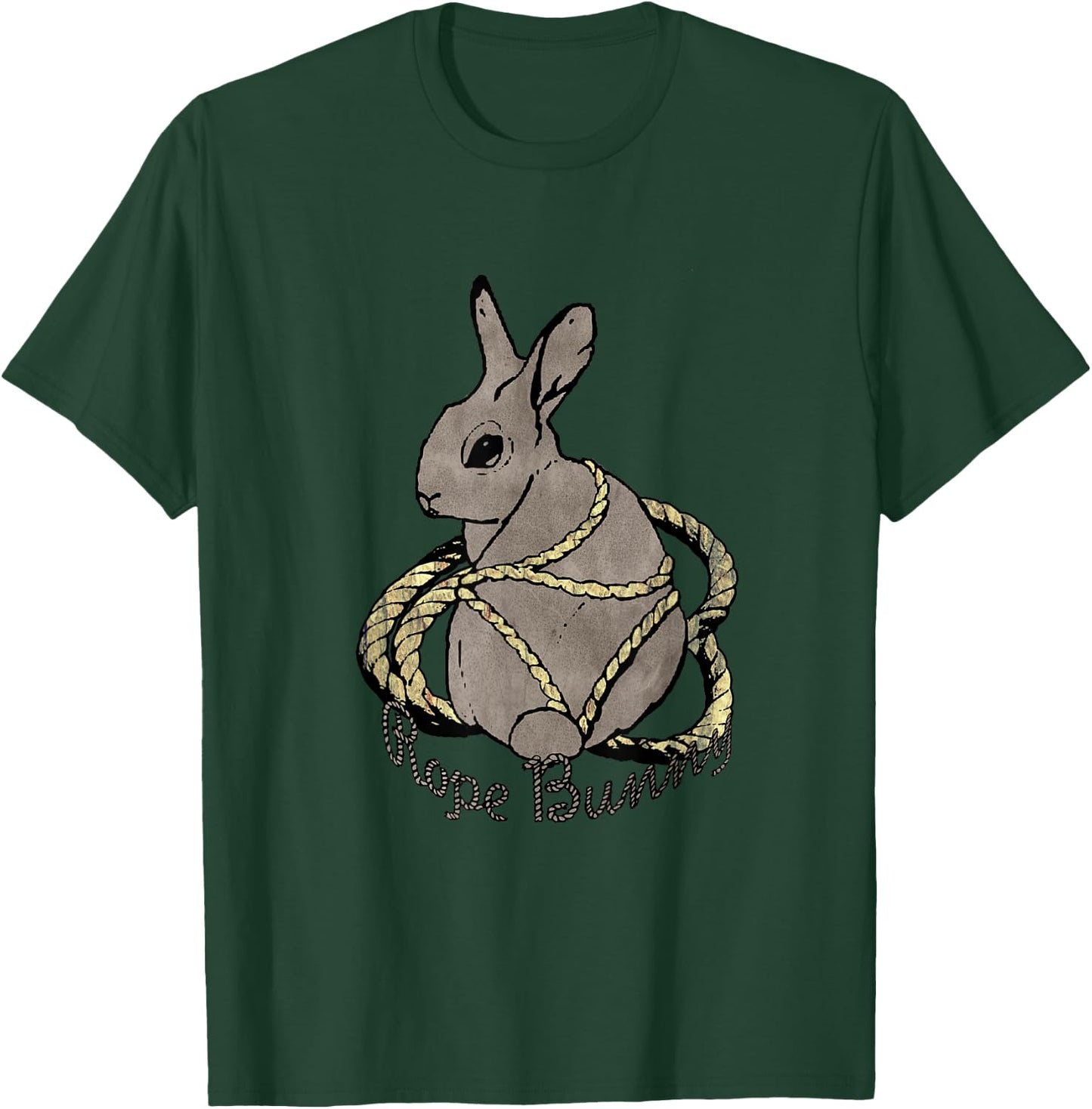Rope Bunny - Shibari and Kink Lovers T-Shirt - T-Shirt | Forest
