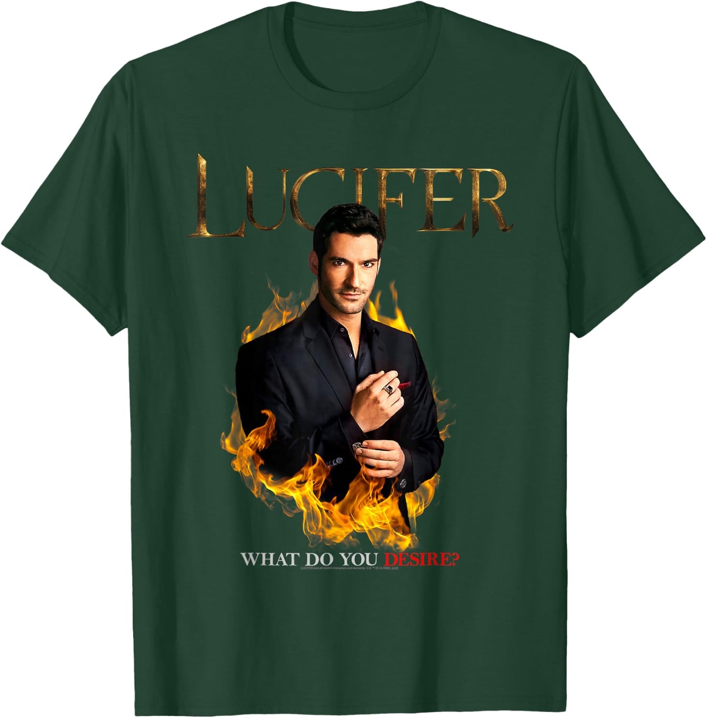 Lucifer What Do You Desire? , black T-Shirt - T-Shirt | Forest