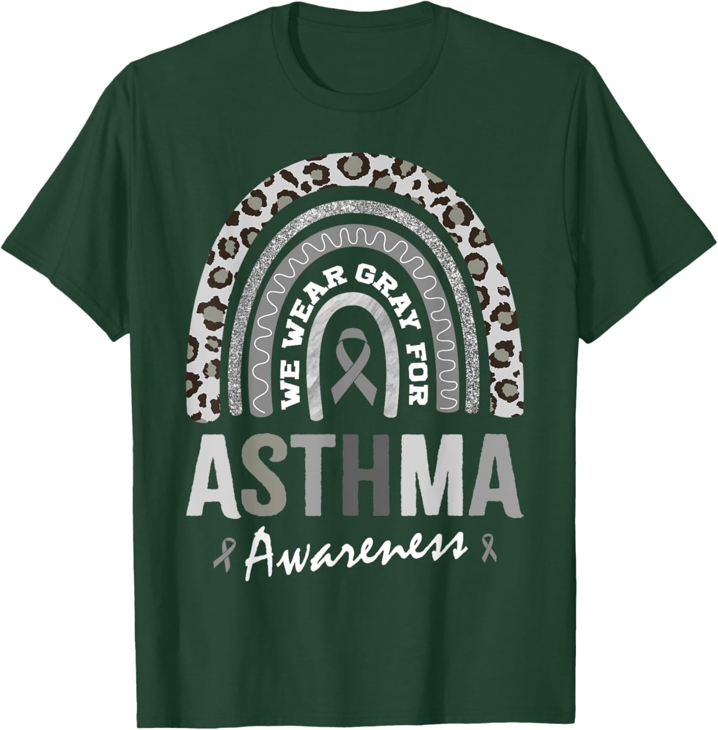 In May We Wear Gray for Asthma Awareness T-Shirt - T-Shirt | Forest