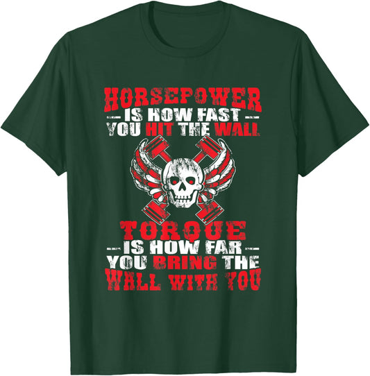 Diesel Mechanic T Shirts Funny Horsepower Torque Shirt T-Shirt - T-Shirt | Forest