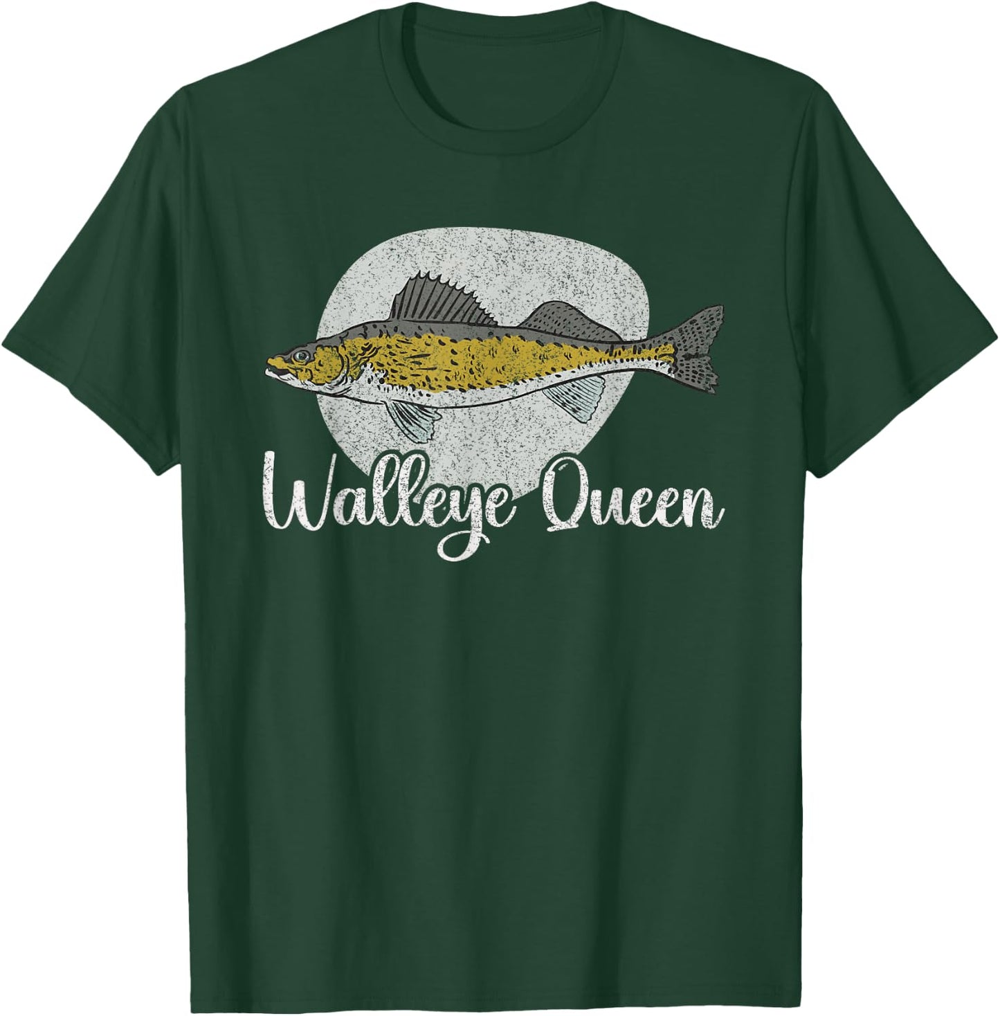 Funny Walleye Queen Fishing Fish Mom Bait Fishing T-Shirt - T-Shirt | Forest