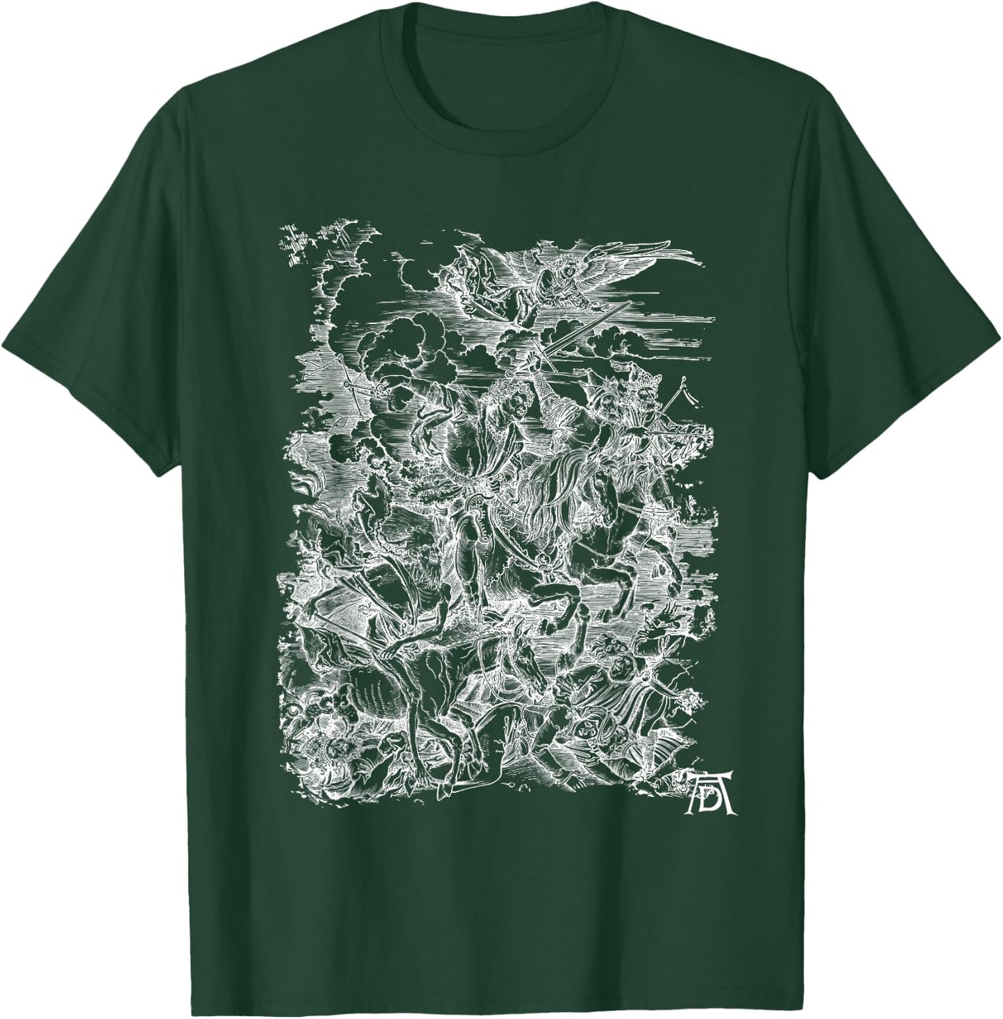 The Horsemen of the Apocalypse (1498) Dürer Armageddon Satan T-Shirt - T-Shirt | Forest