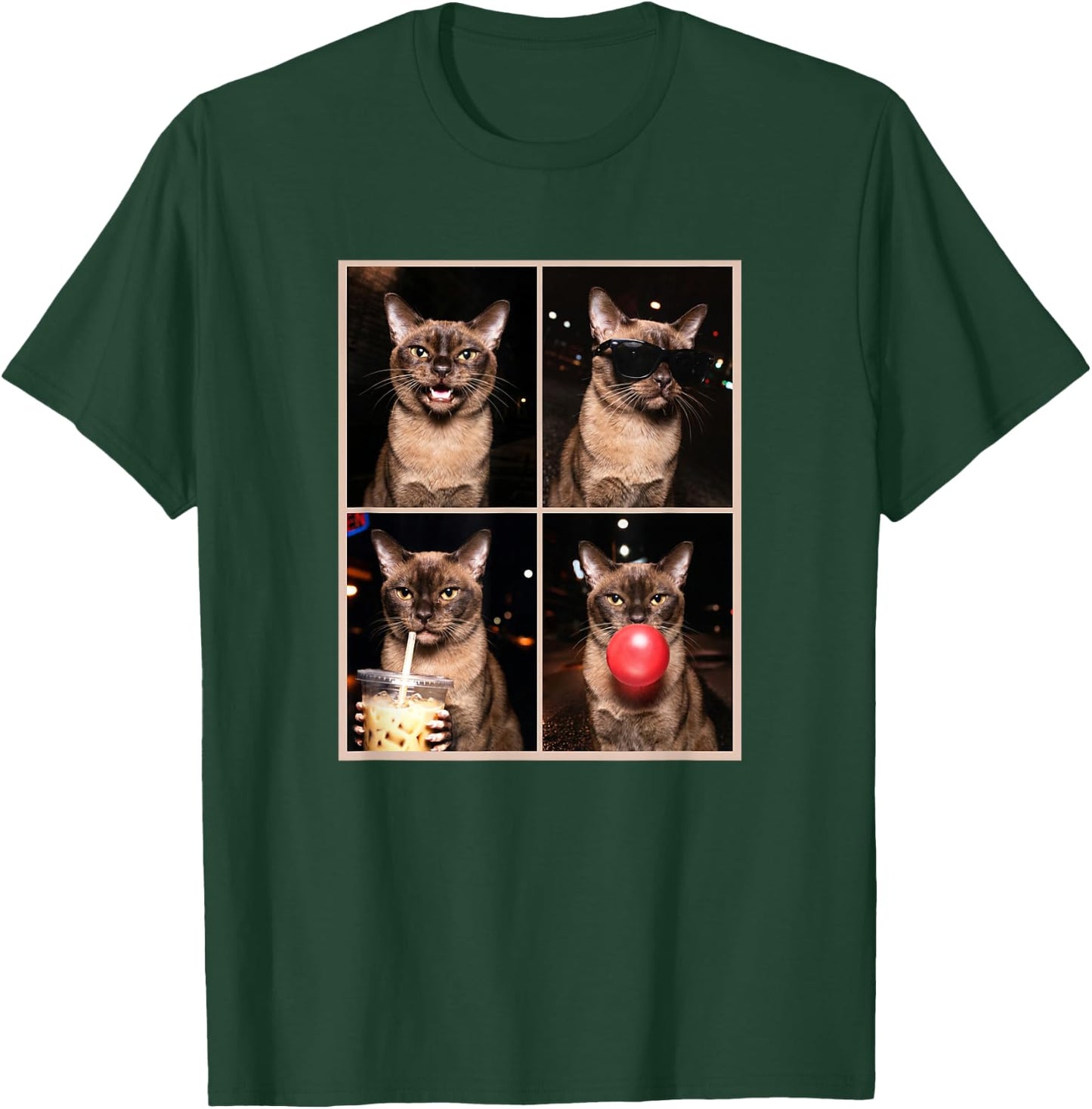Funny Photo Booth Meme Burmese cat T-Shirt - T-Shirt | Forest