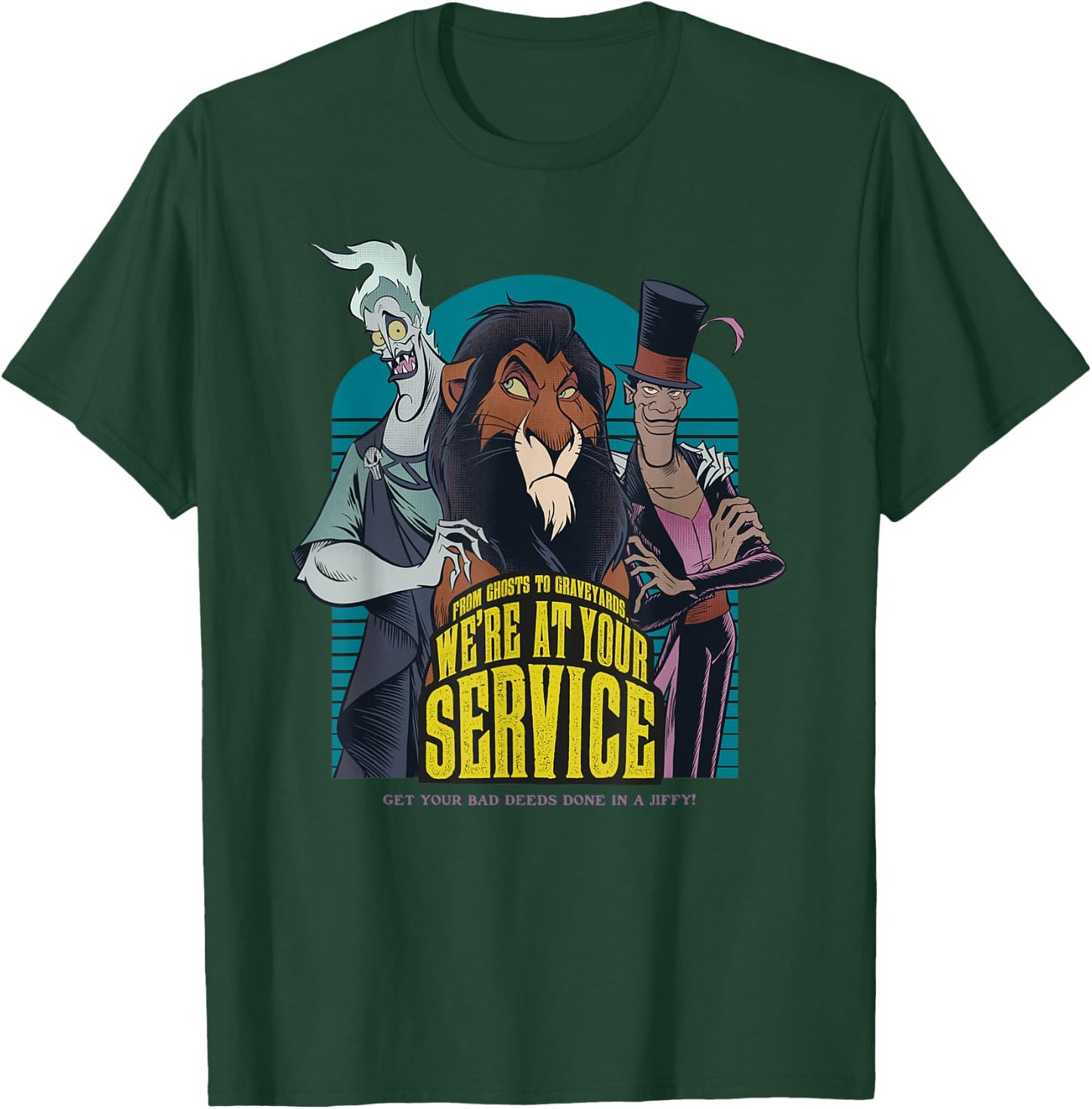 Villains Scar Hades Doctor Facilier Poster , Black, S T-Shirt - T-Shirt | Forest