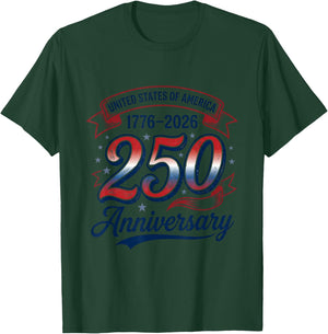 Patriotic Eagle USA 250th Freedom July Independence T-Shirt - T-Shirt | Forest