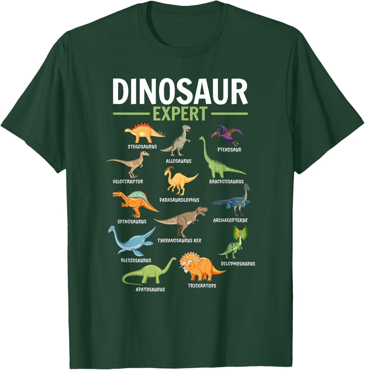 Dino Dinosaur Expert T-Shirt - T-Shirt | Forest