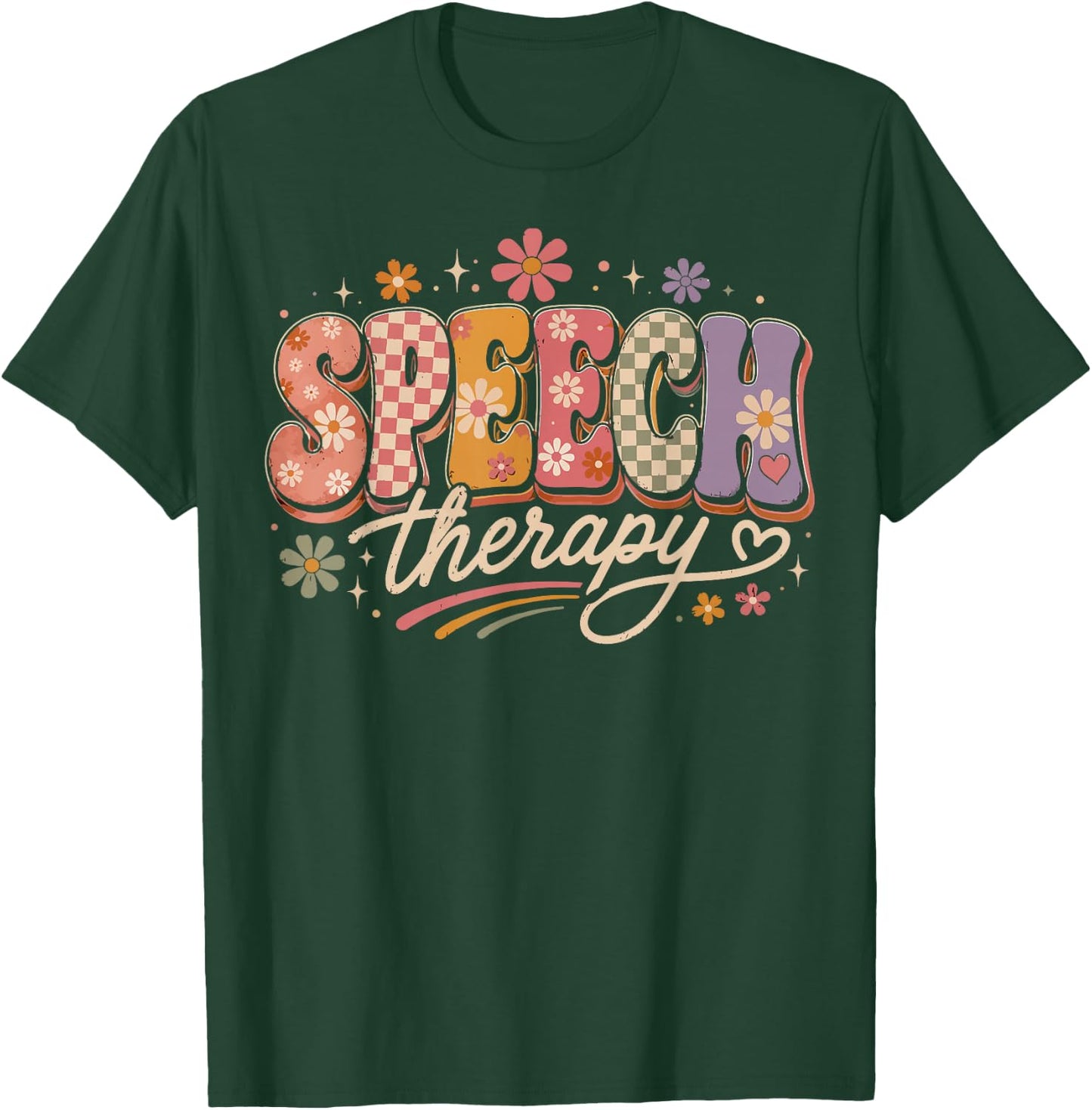 Cute Speech Therapy Speech Language Pathologist SLP Floral T-Shirt - T-Shirt | Forest