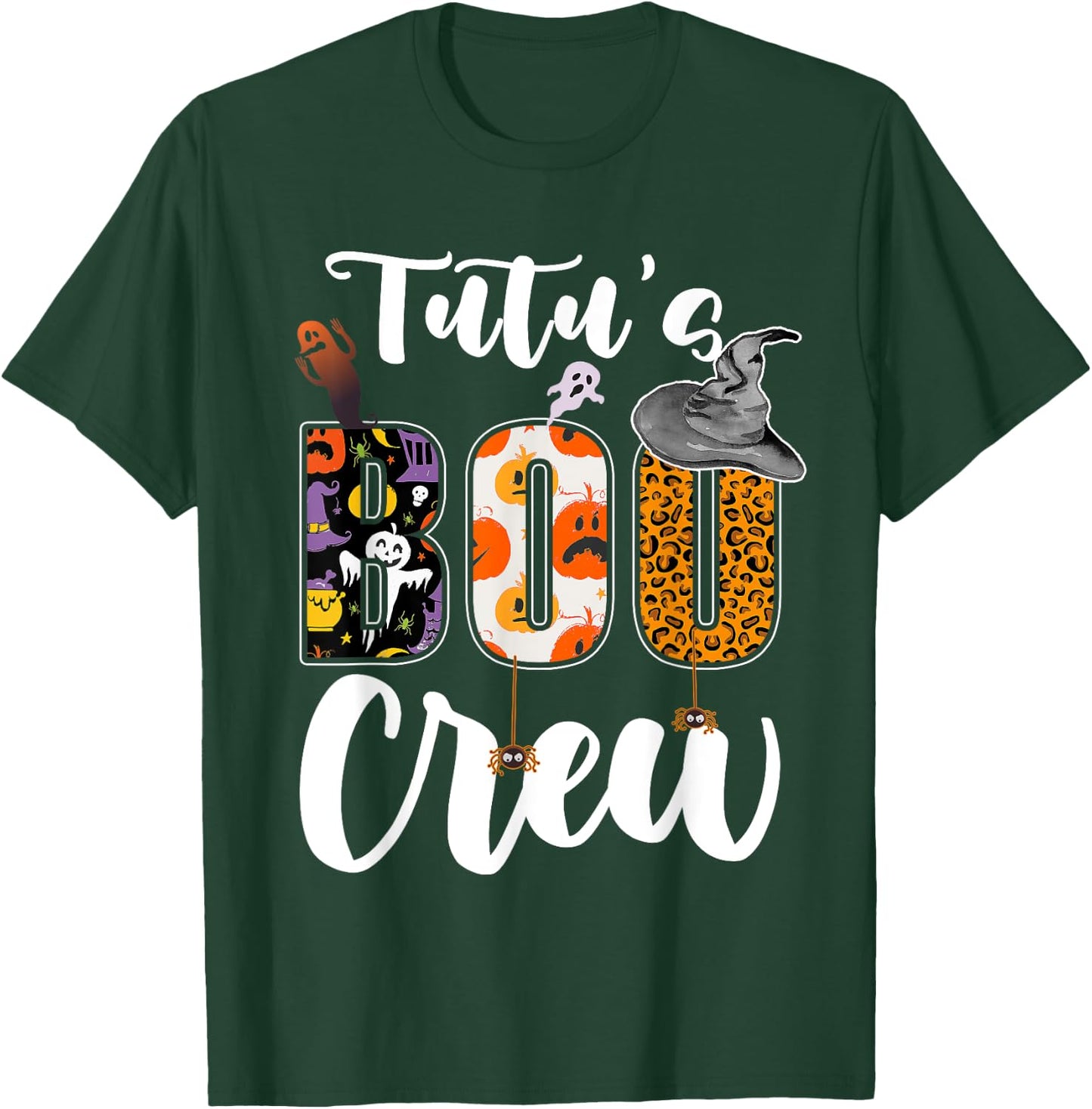 Tutu's Boo Crew Halloween Grandma Grandkids Matching T-Shirt - T-Shirt | Forest