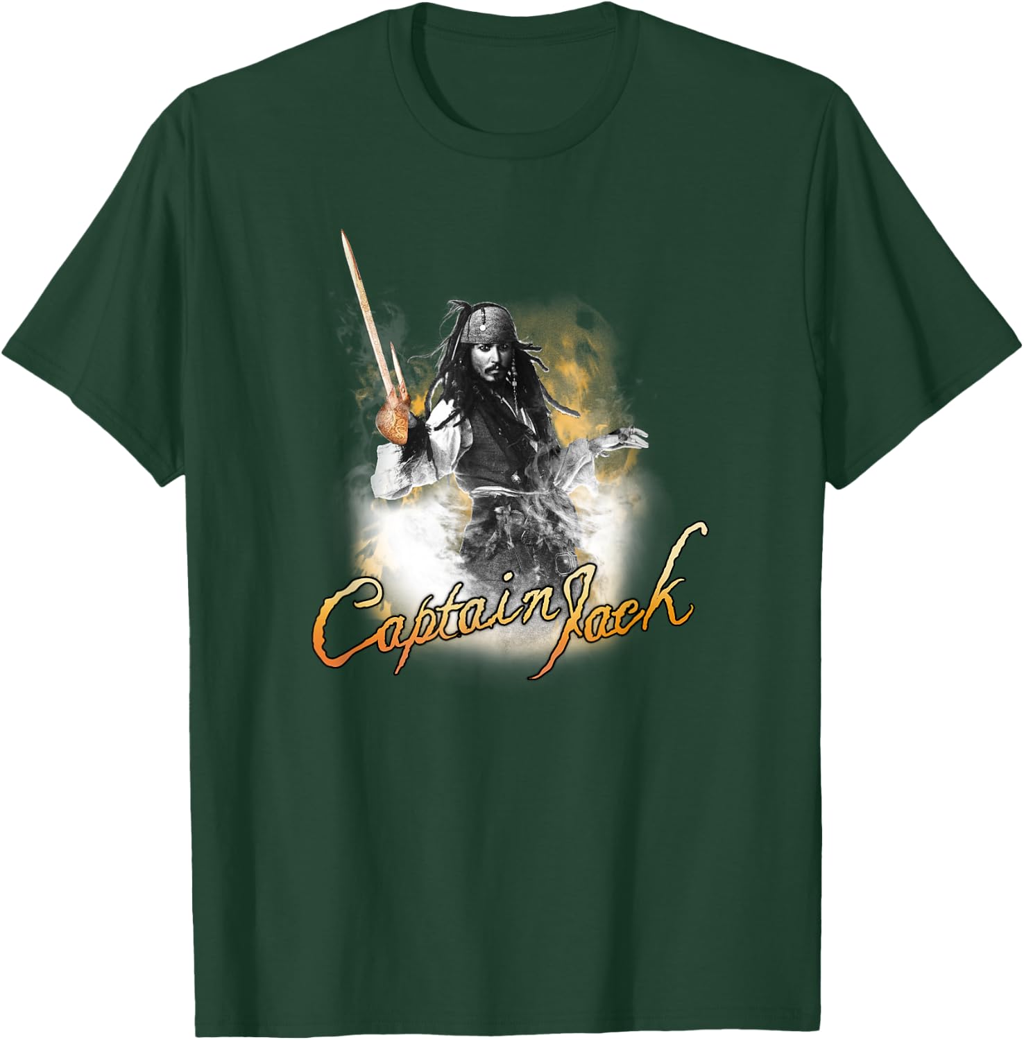 Disney Pirates of the Caribbean Captain Jack Poster T-Shirt - T-Shirt | Forest