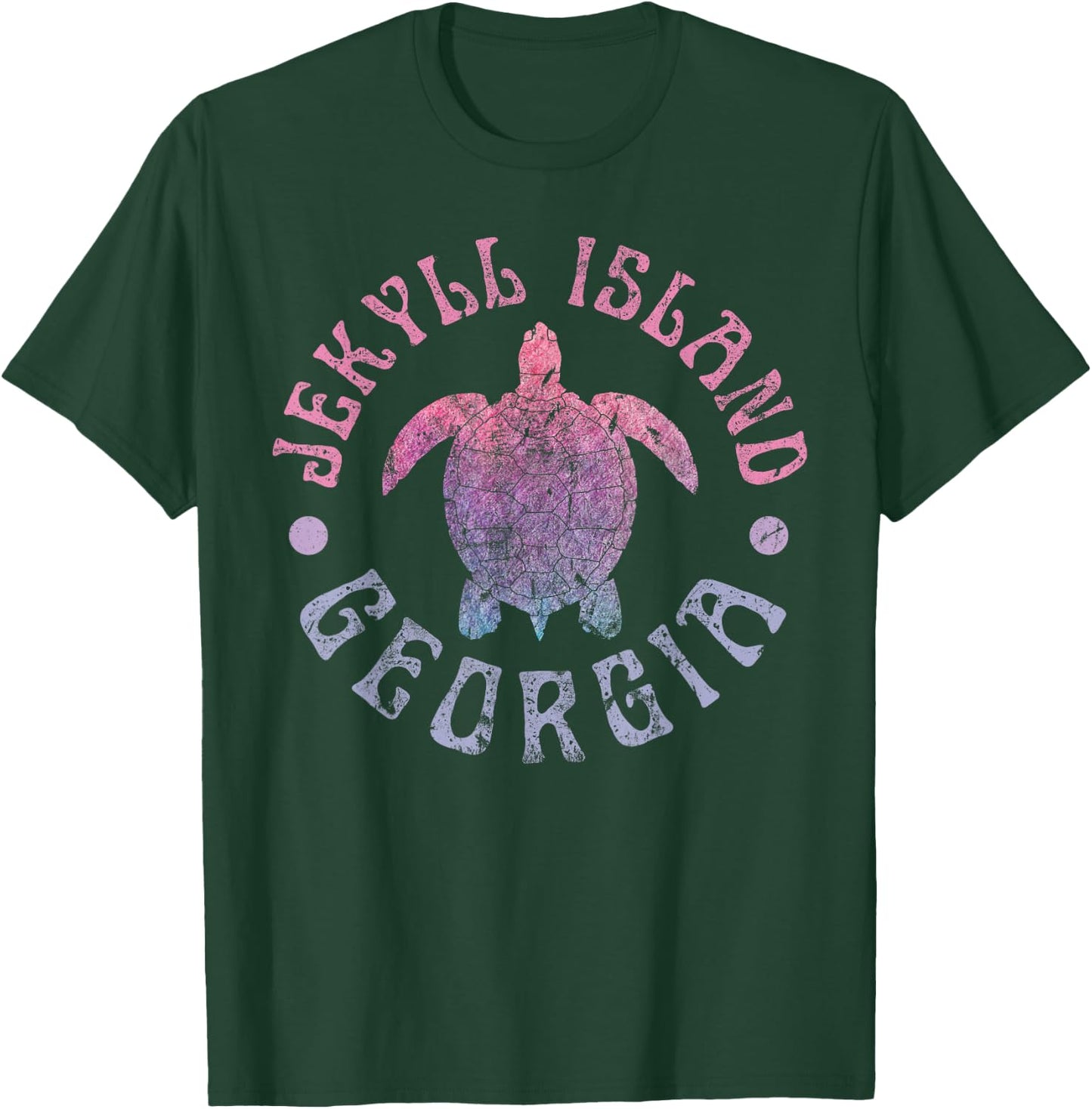 Jekyll Island Georgia Sea Turtle Beach Summer Ocean Cute Men Women Girls Kids T-Shirt - T-Shirt | Forest