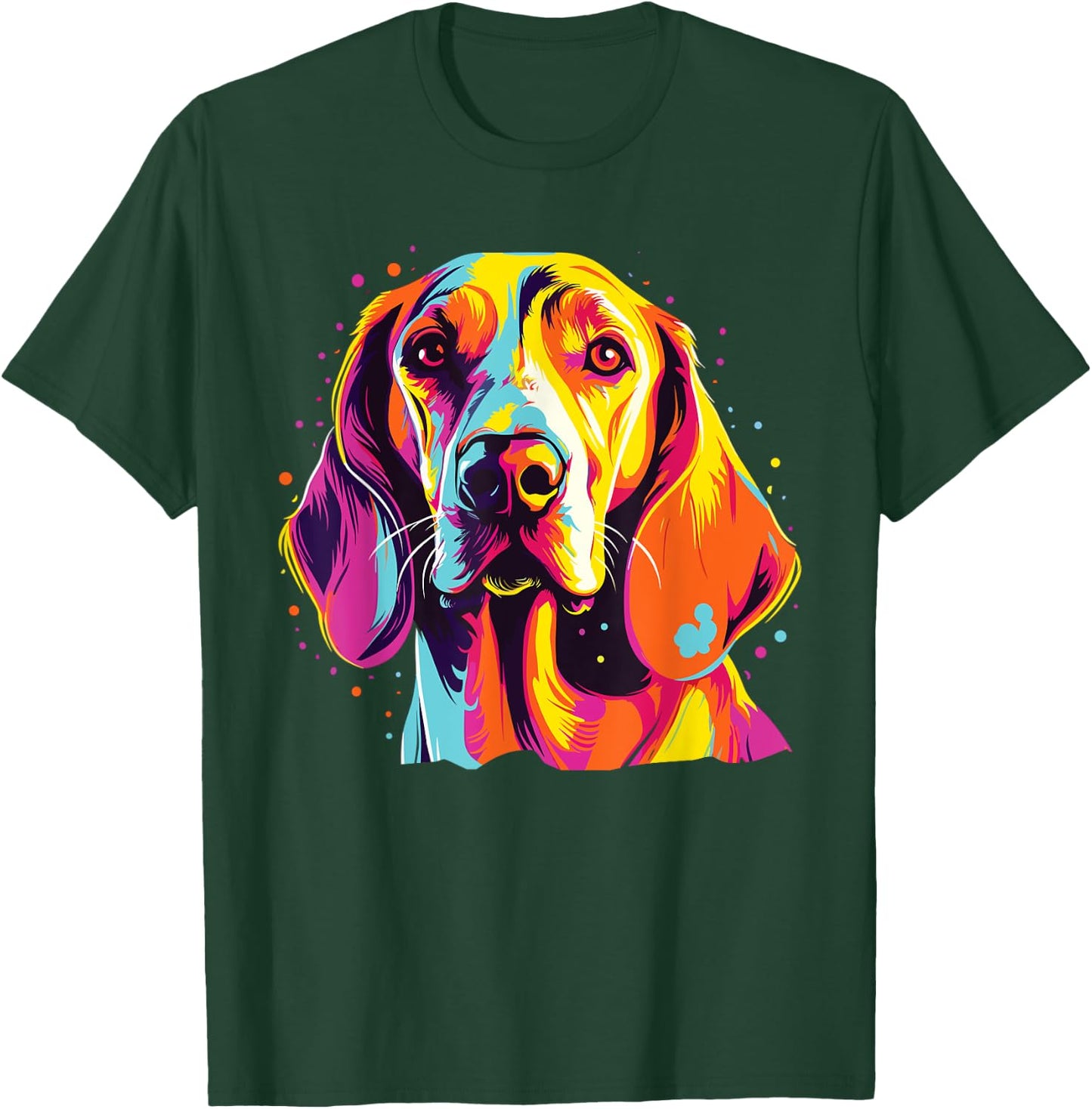 Watercolor Colorful English Foxhound Dog T-Shirt - T-Shirt | Forest