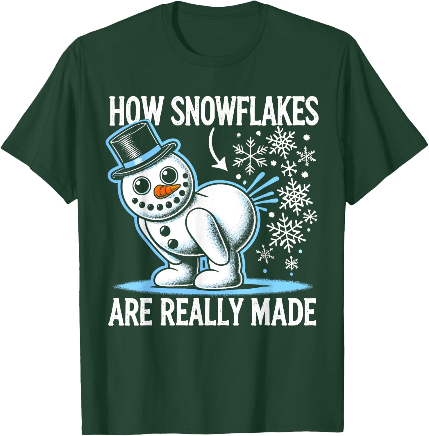 Funny Snowman How Snowflake Are Really Made Christmas Pajama T-Shirt - T-Shirt | Forest
