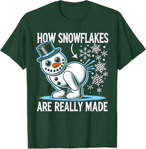 Funny Snowman How Snowflake Are Really Made Christmas Pajama T-Shirt - T-Shirt | Forest