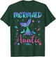 Birthday Mermaid Auntie Matching Family Bday Party Squad T-Shirt - T-Shirt | Forest
