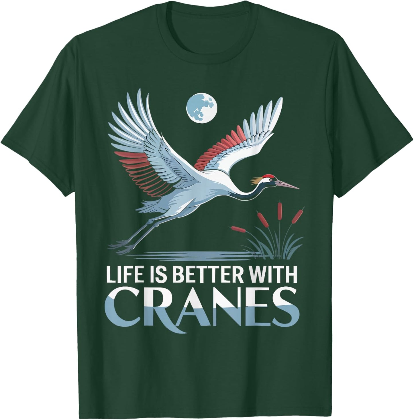 Sandhill Crane Bird Lover Birdwatching Ornithology Birder T-Shirt - T-Shirt | Forest