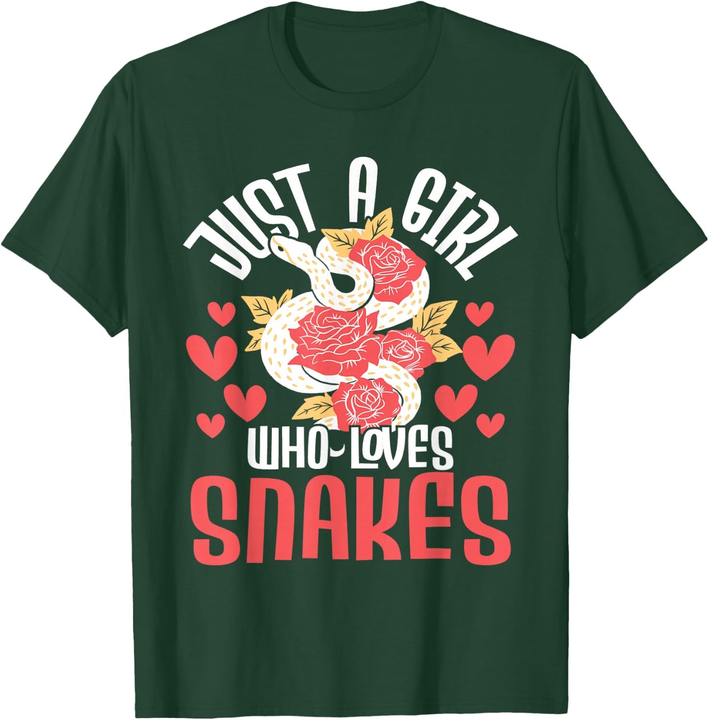 Just A Girl Who Loves Snakes - Zoo Snake Lover Herpetologist T-Shirt - T-Shirt | Forest