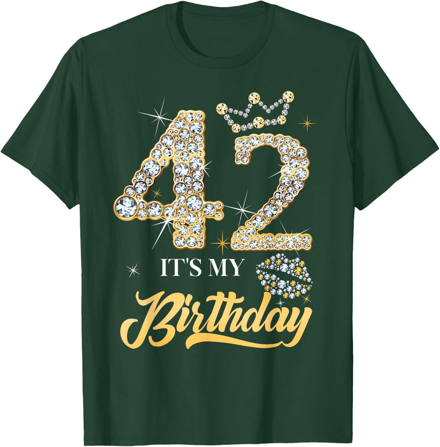 It's My 42nd Birthday Diamond Shoes 42 Years Old Women T-Shirt - T-Shirt | Forest