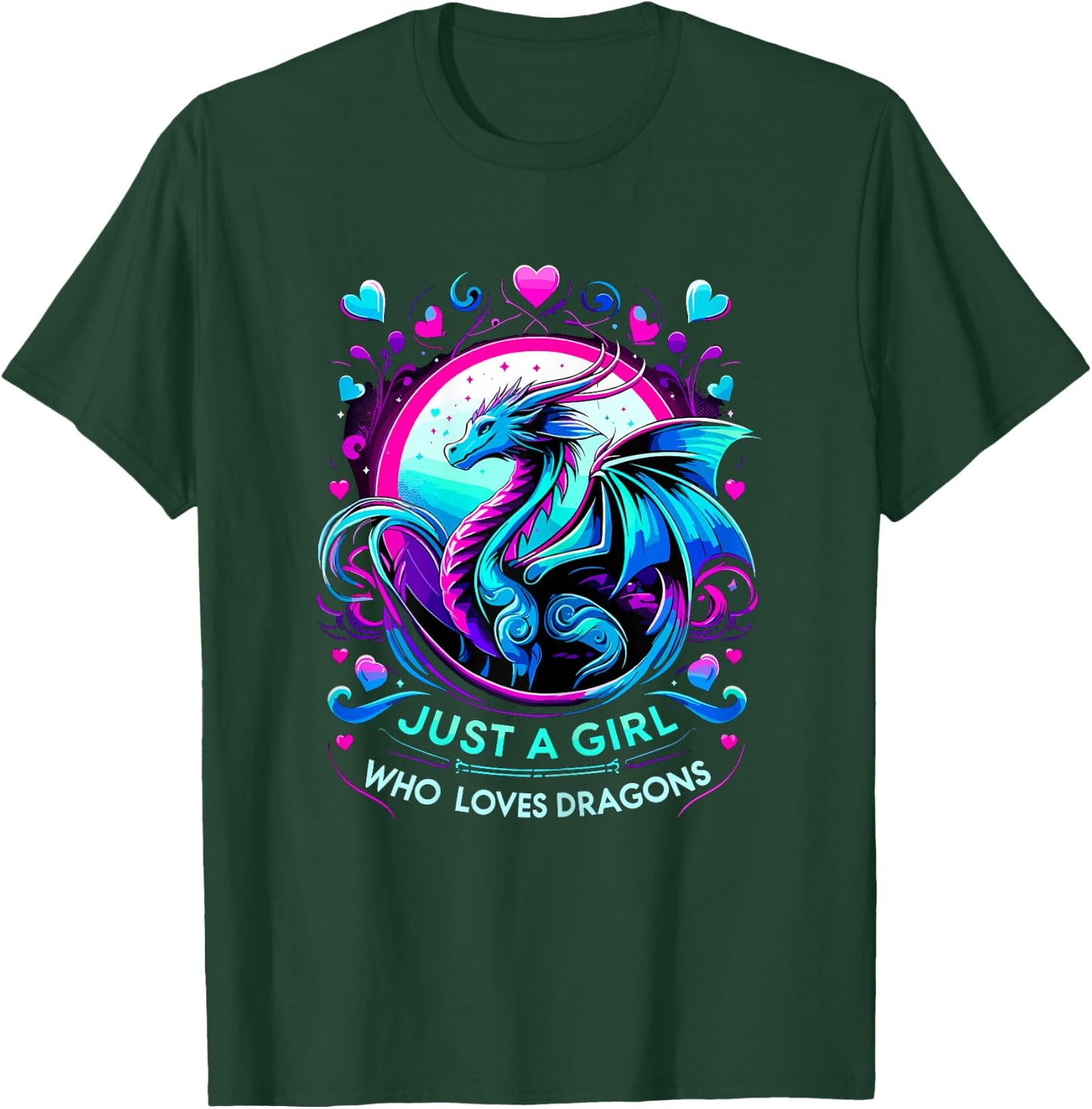 Just a Girl who loves Dragons T-Shirt - T-Shirt | Forest