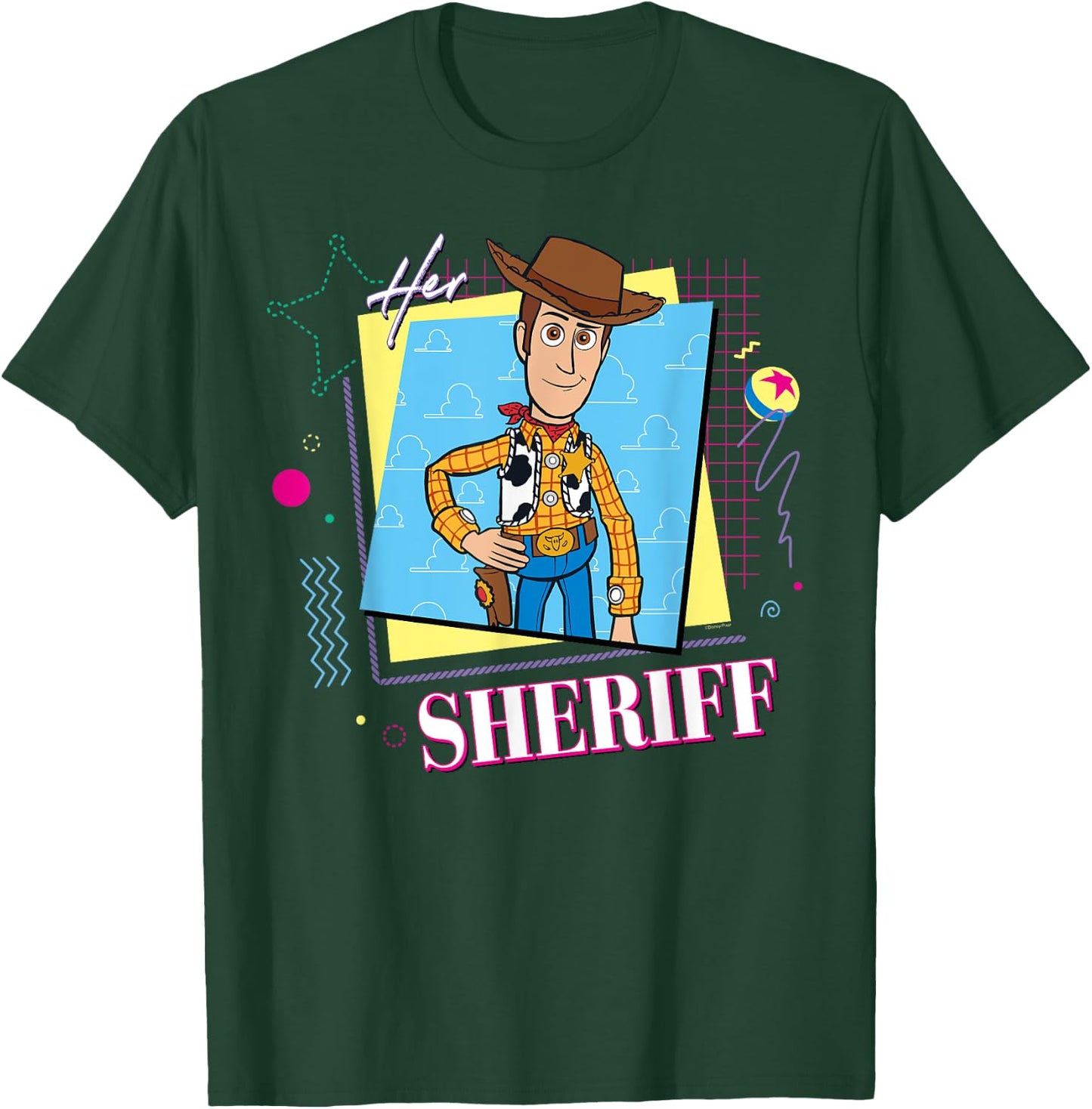 Disney and Pixar's Toy Story Couples Matching Her Sheriff , Black, S T-Shirt - T-Shirt | Forest