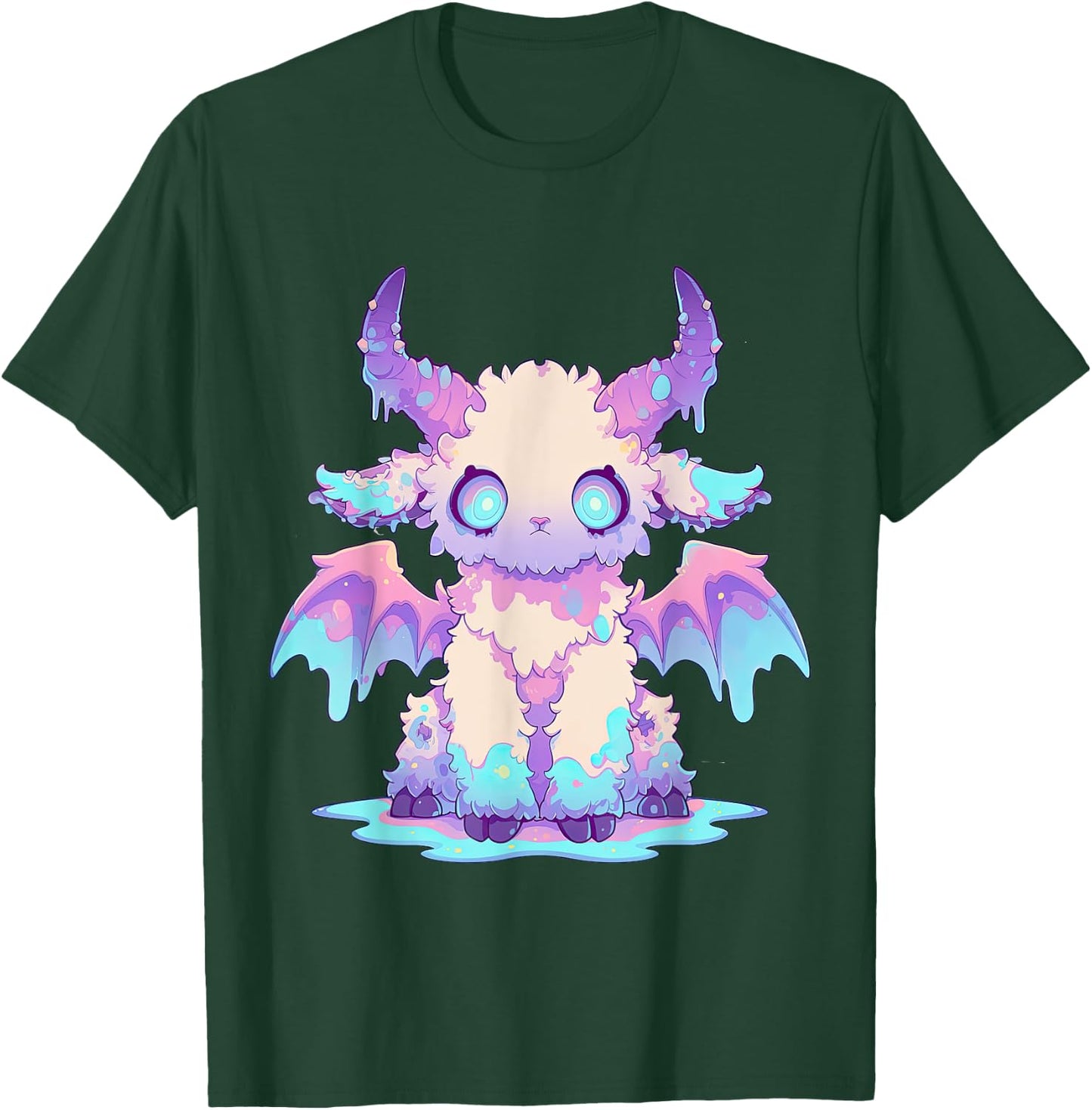 Kawaii Pastel Goth Creepy Cute Witchy Demon Goat Baphomet T-Shirt - T-Shirt | Forest