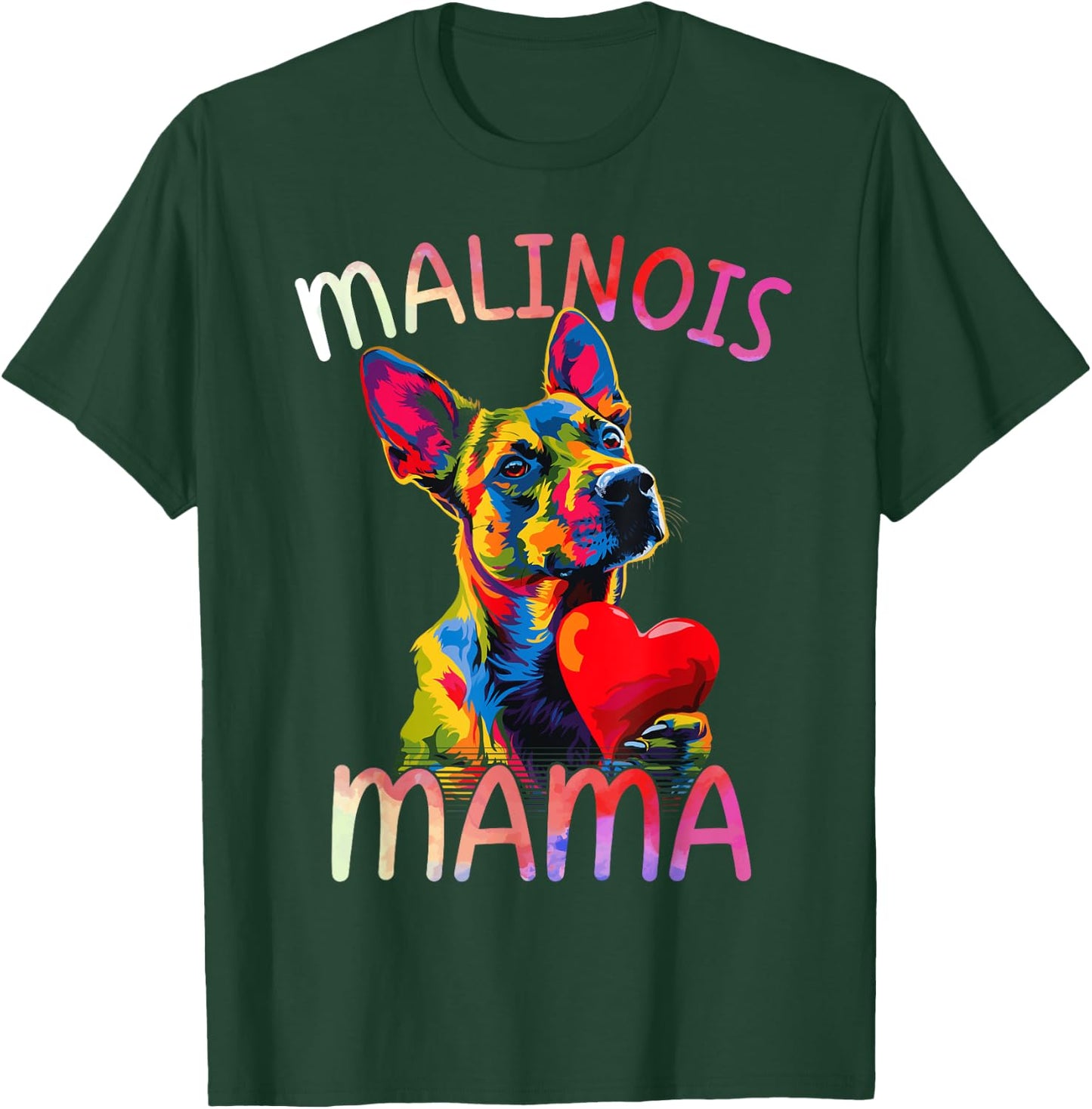 Belgian Malinois Lover Pop Art Women's Belgian Malinois Mama , black T-Shirt - T-Shirt | Forest