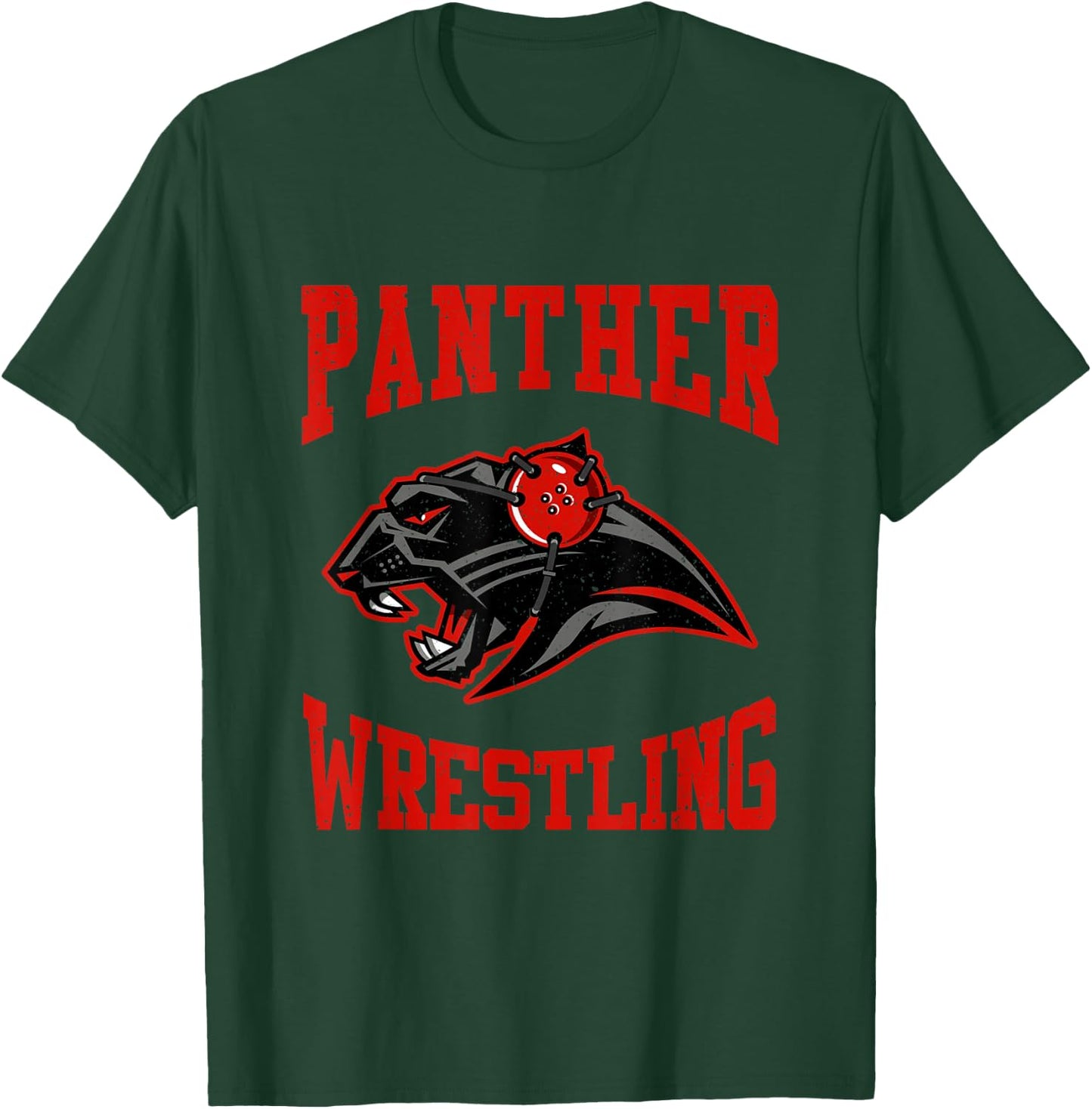 Strong Panther Wrestling Team Pro Wrestler Uniform T-Shirt - T-Shirt | Forest