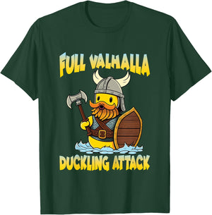 Kids Viking Costume Kids Toddler Rubber Duck Valhalla Duckling T-Shirt - T-Shirt | Forest