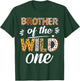 Brother Of The Wild One 1st Birthday Africa Safari Animals T-Shirt - T-Shirt | Forest