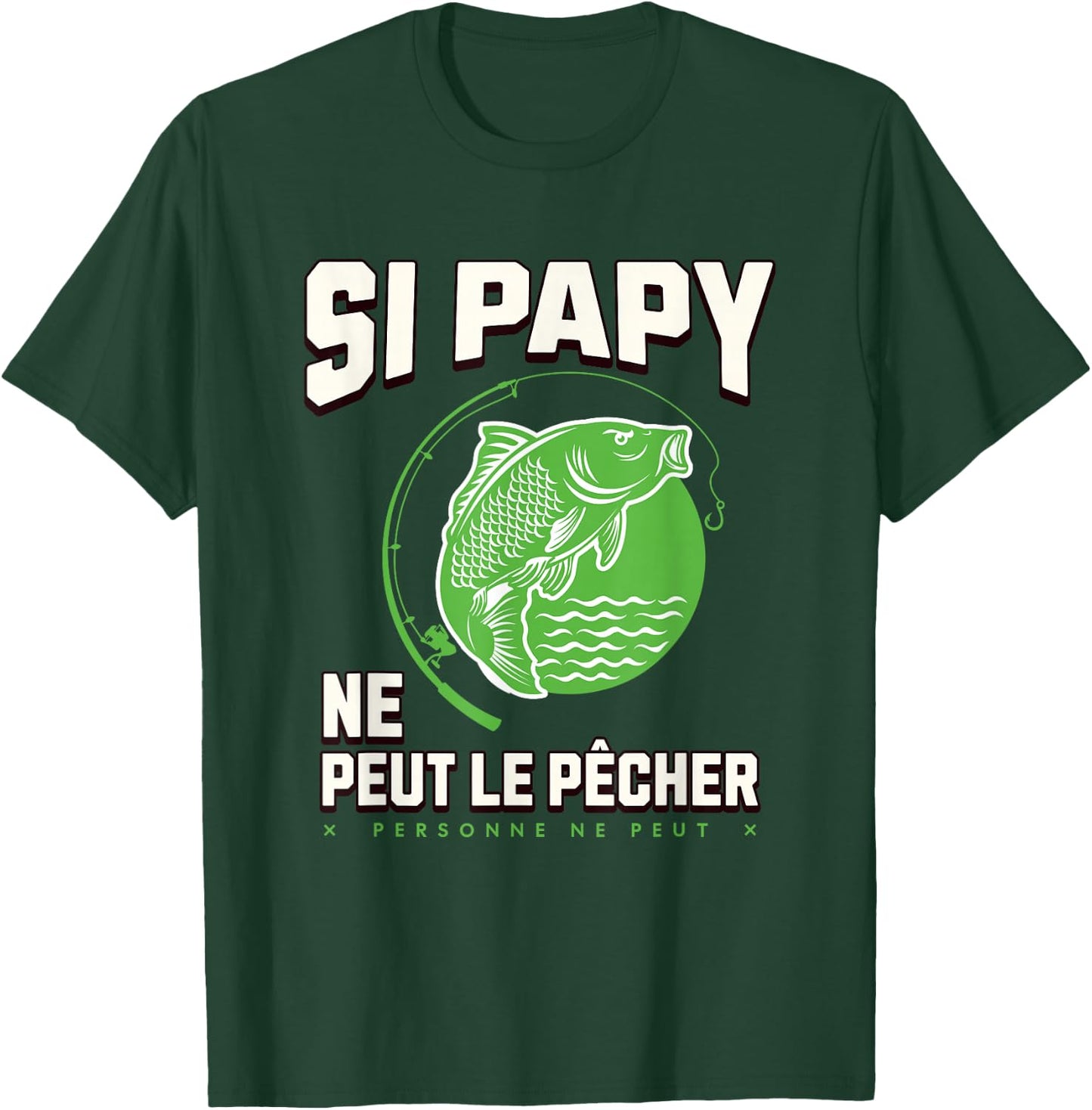 Grandpa Carp Fisherman Fish Fishing Humour Retired , Black, S T-Shirt - T-Shirt | Forest