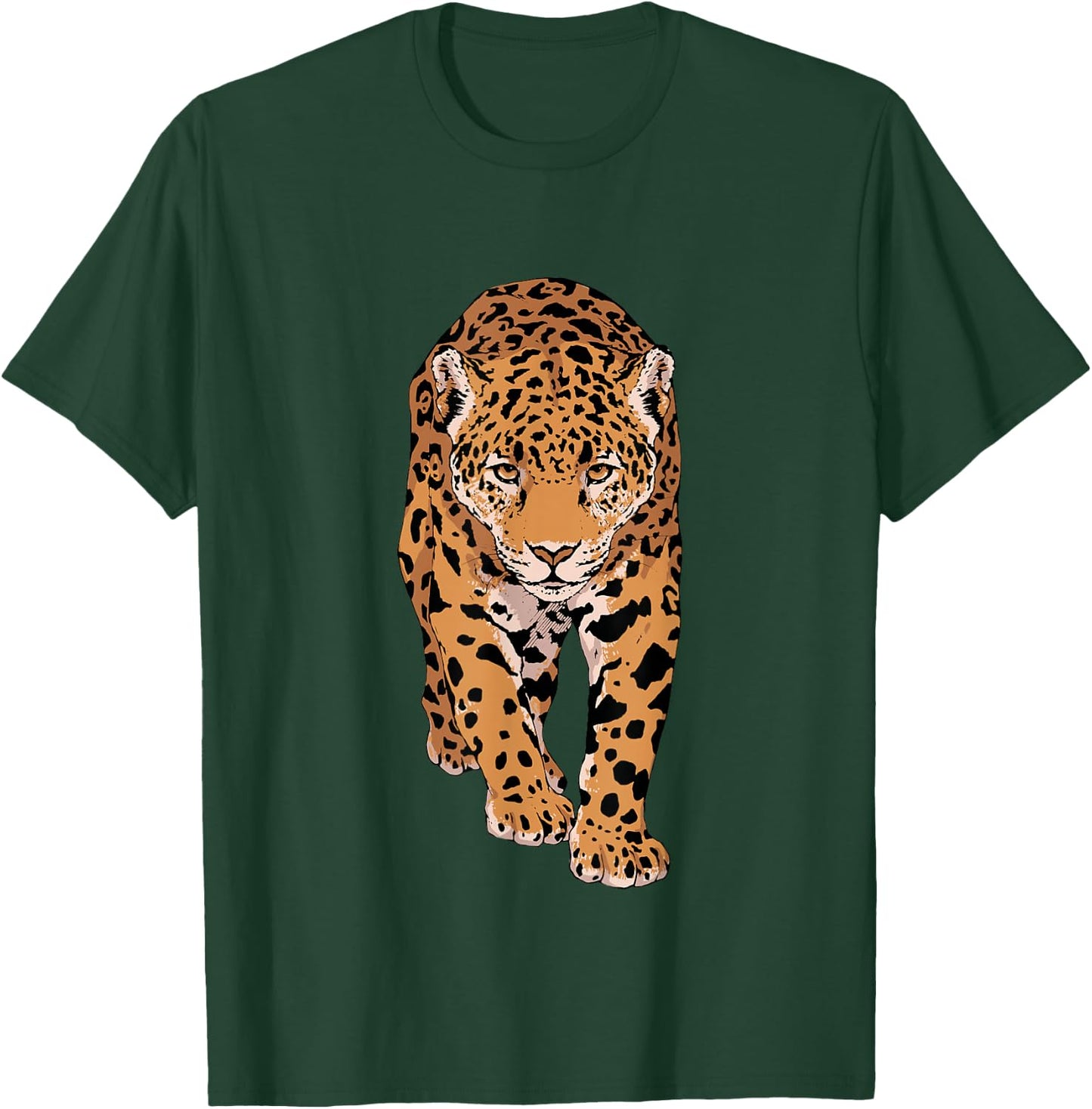 Leopard Animal Motif Children's Zoo Animals Leopard , black T-Shirt - T-Shirt | Forest
