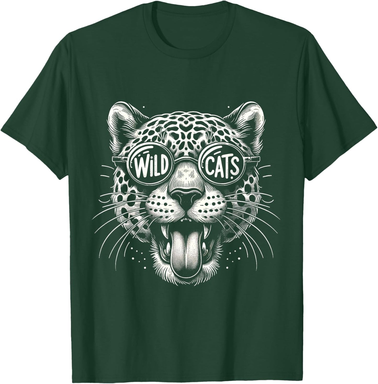 Wildcats School Sports Fan Team Spirit Back To school T-Shirt - T-Shirt | Forest